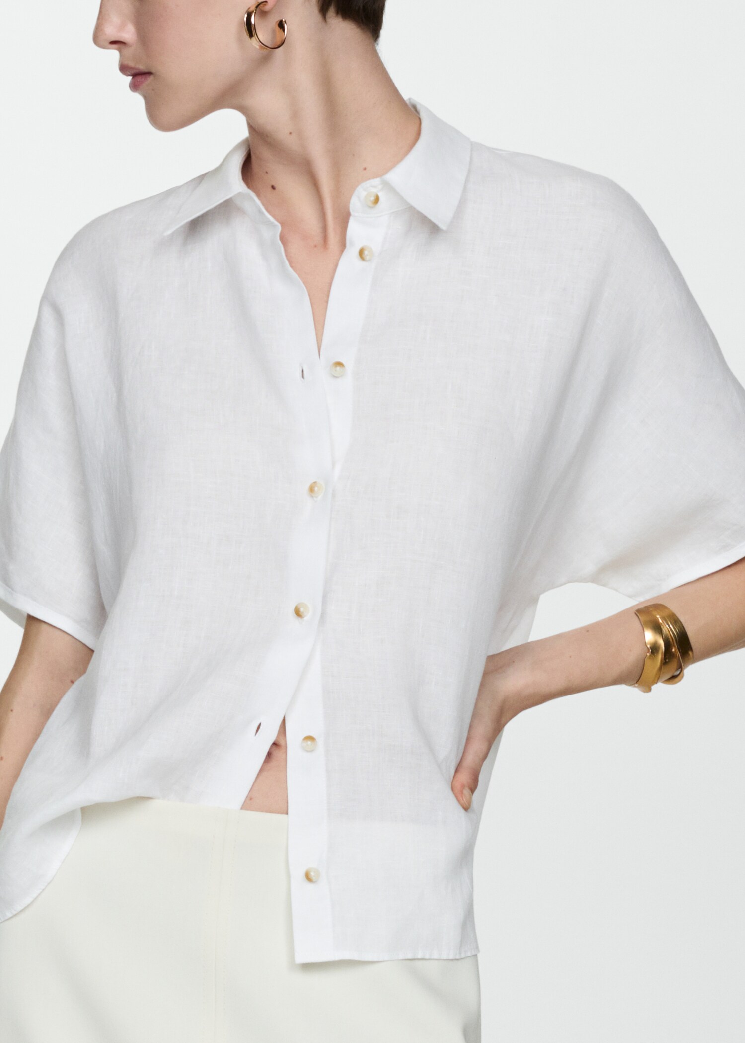 Linen 100% shirt - Details of the article 6