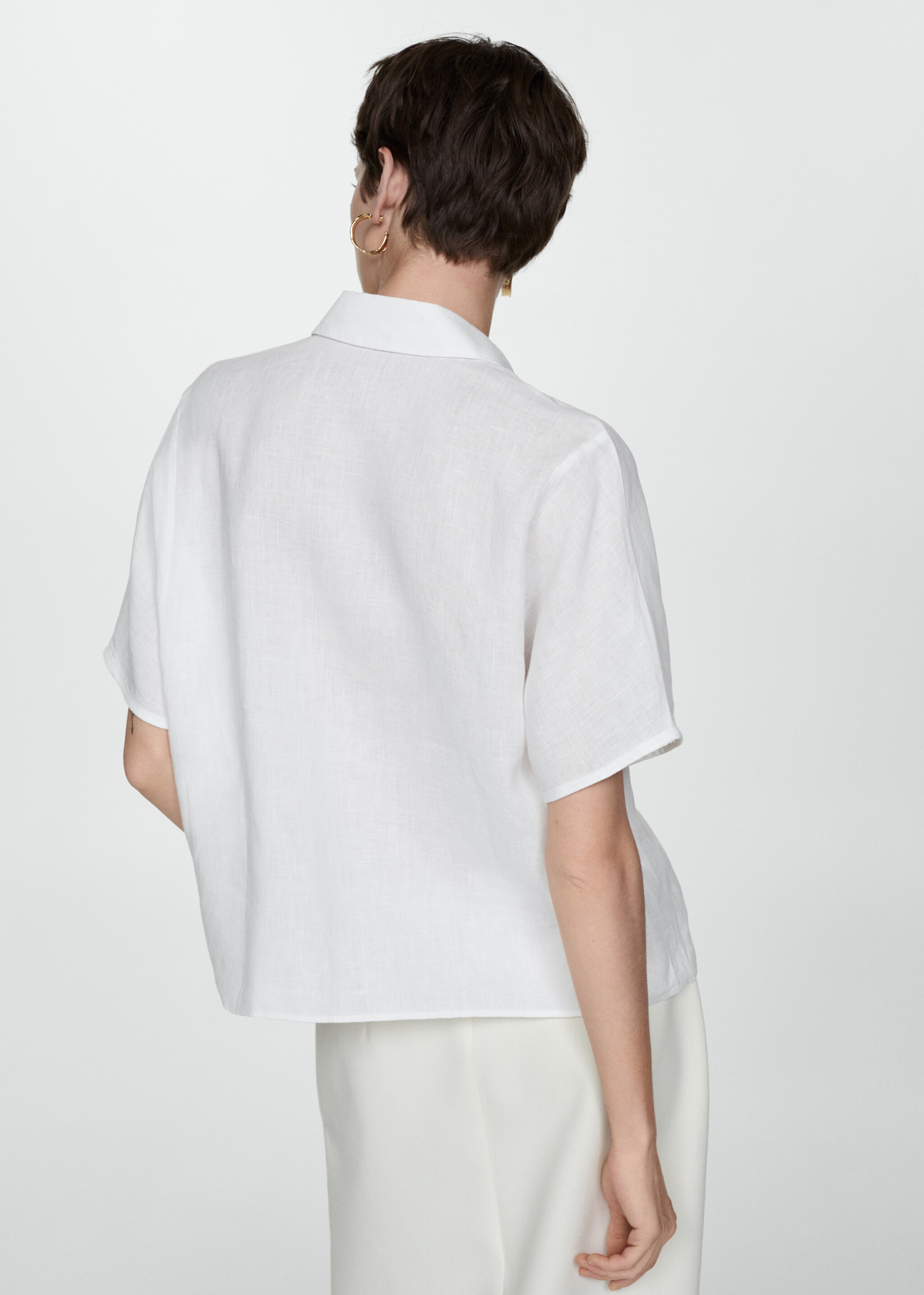 Linen 100% shirt - Reverse of the article