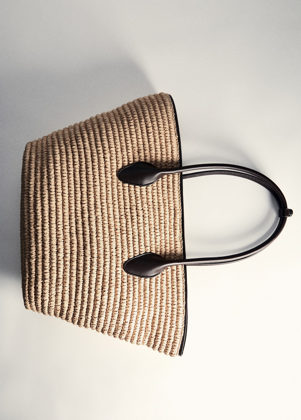 Natural fibre maxi tote bag Women MANGO United Kingdom