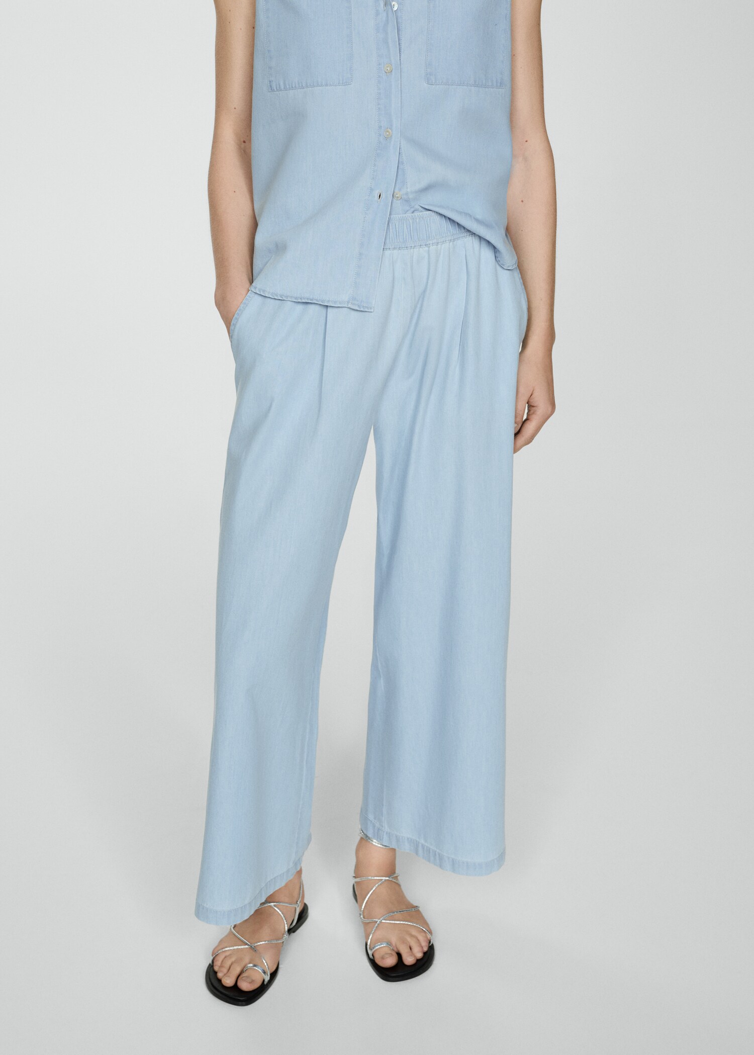 Fluid cotton trousers Women MANGO Vietnam