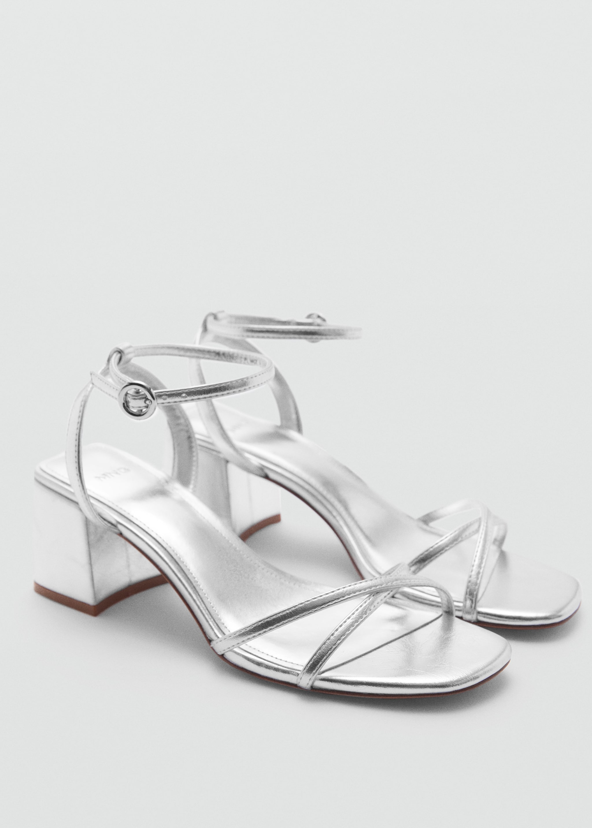 Metallic strap sandals - Medium plane