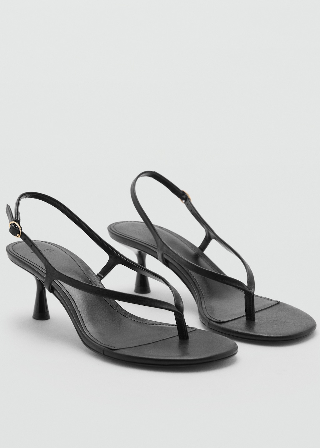 Black kitten heel sandals size 8 hotsell