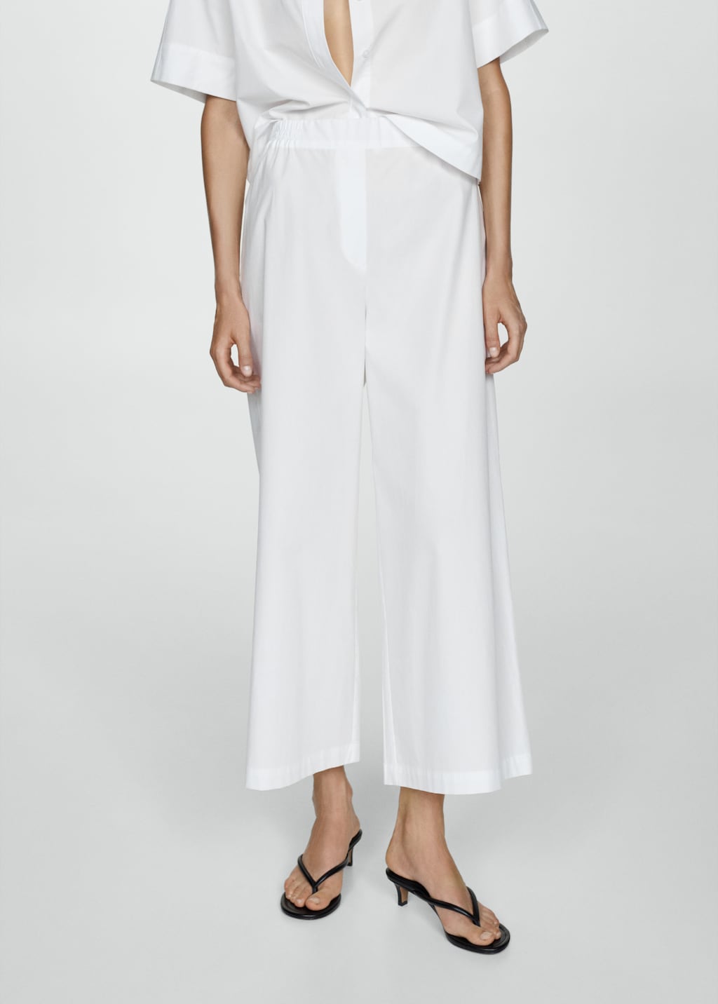 Mango Wideleg-Baumwollhose