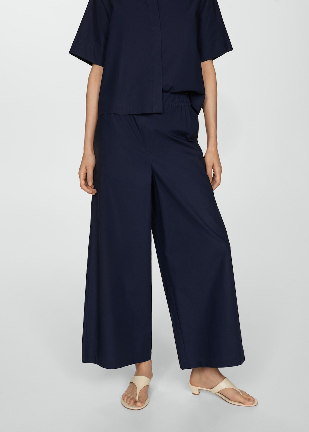 Mango Wideleg-Baumwollhose
