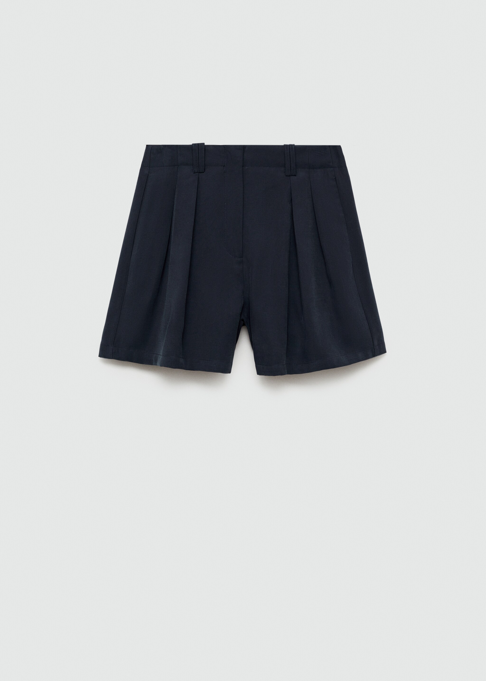 Pleated mid-rise shorts - Article without model
