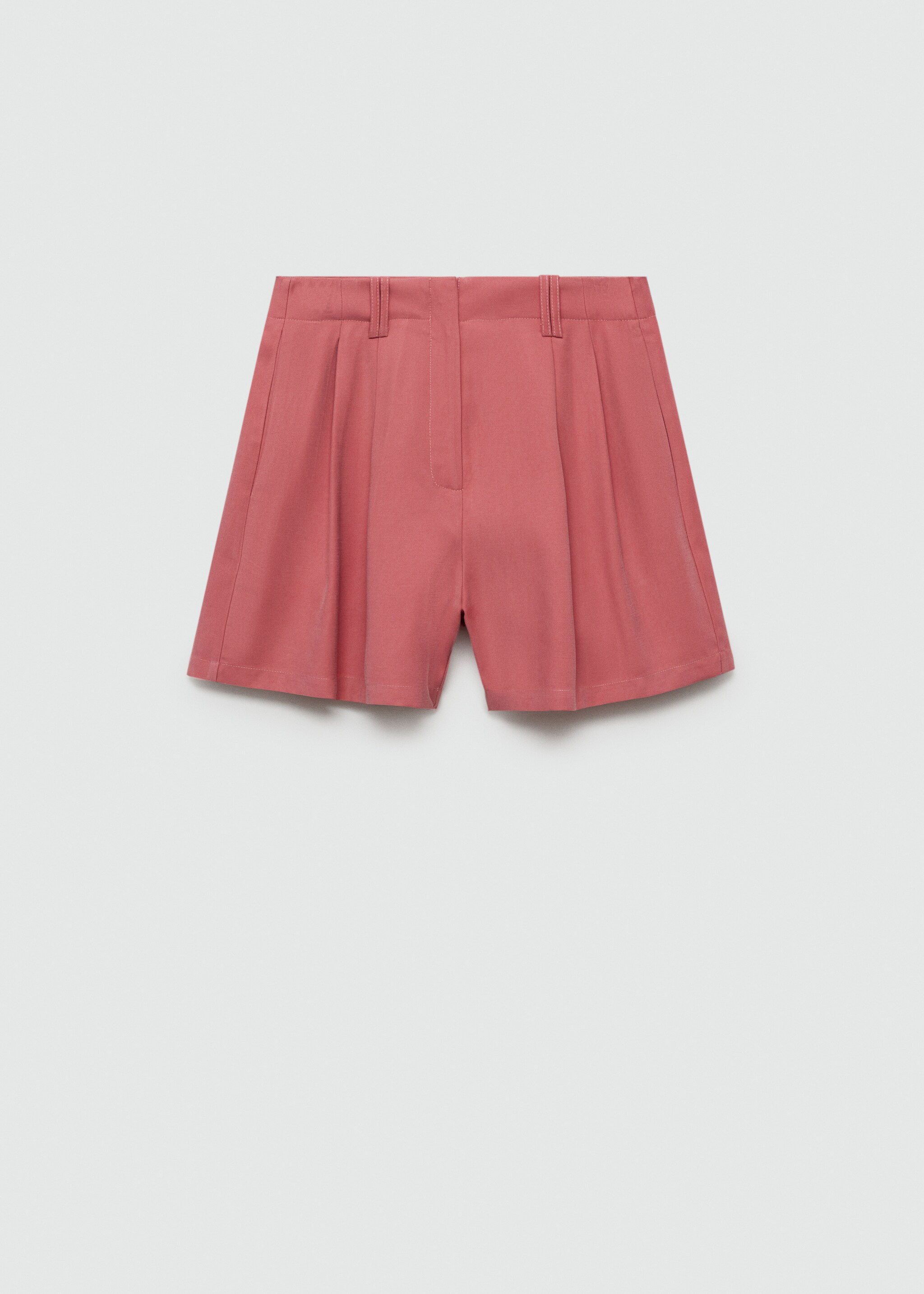 Pleated mid-rise shorts - Article without model