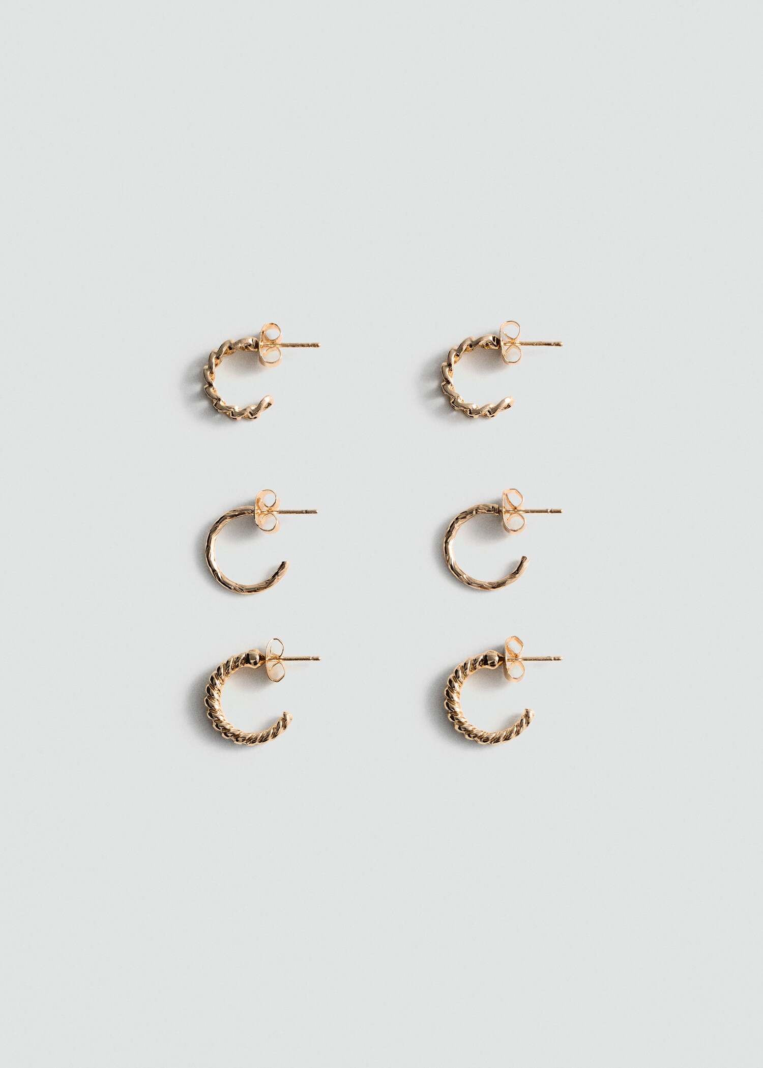 Pack of 3 hoop earrings - Article without model