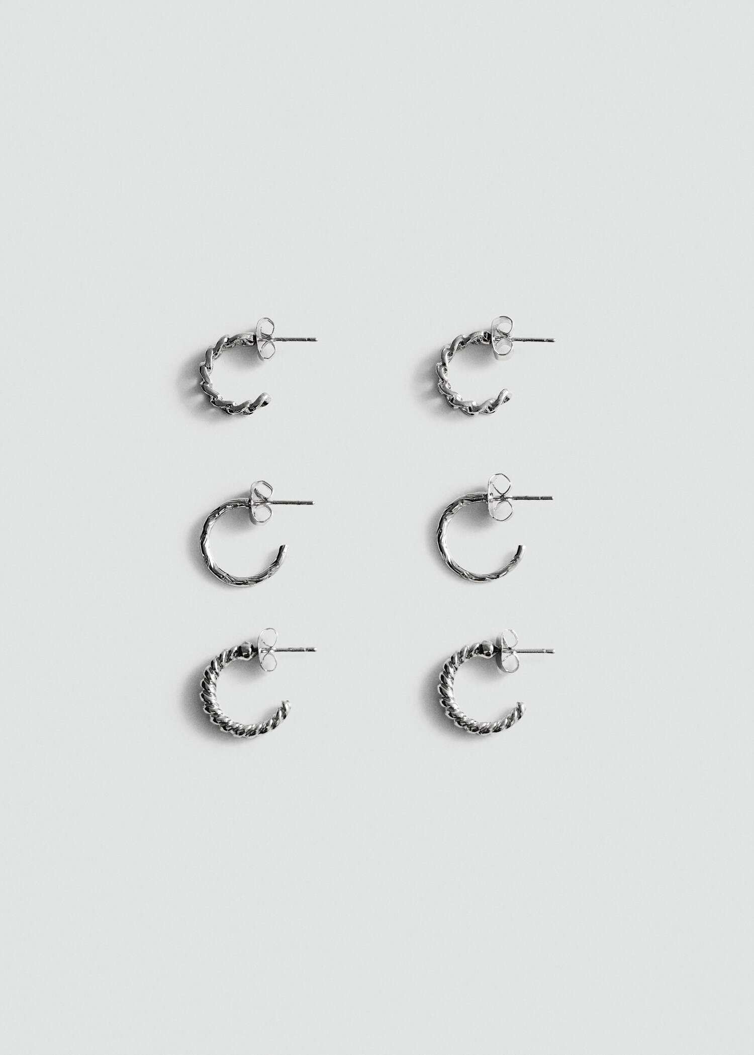 Pack of 3 hoop earrings - Article without model