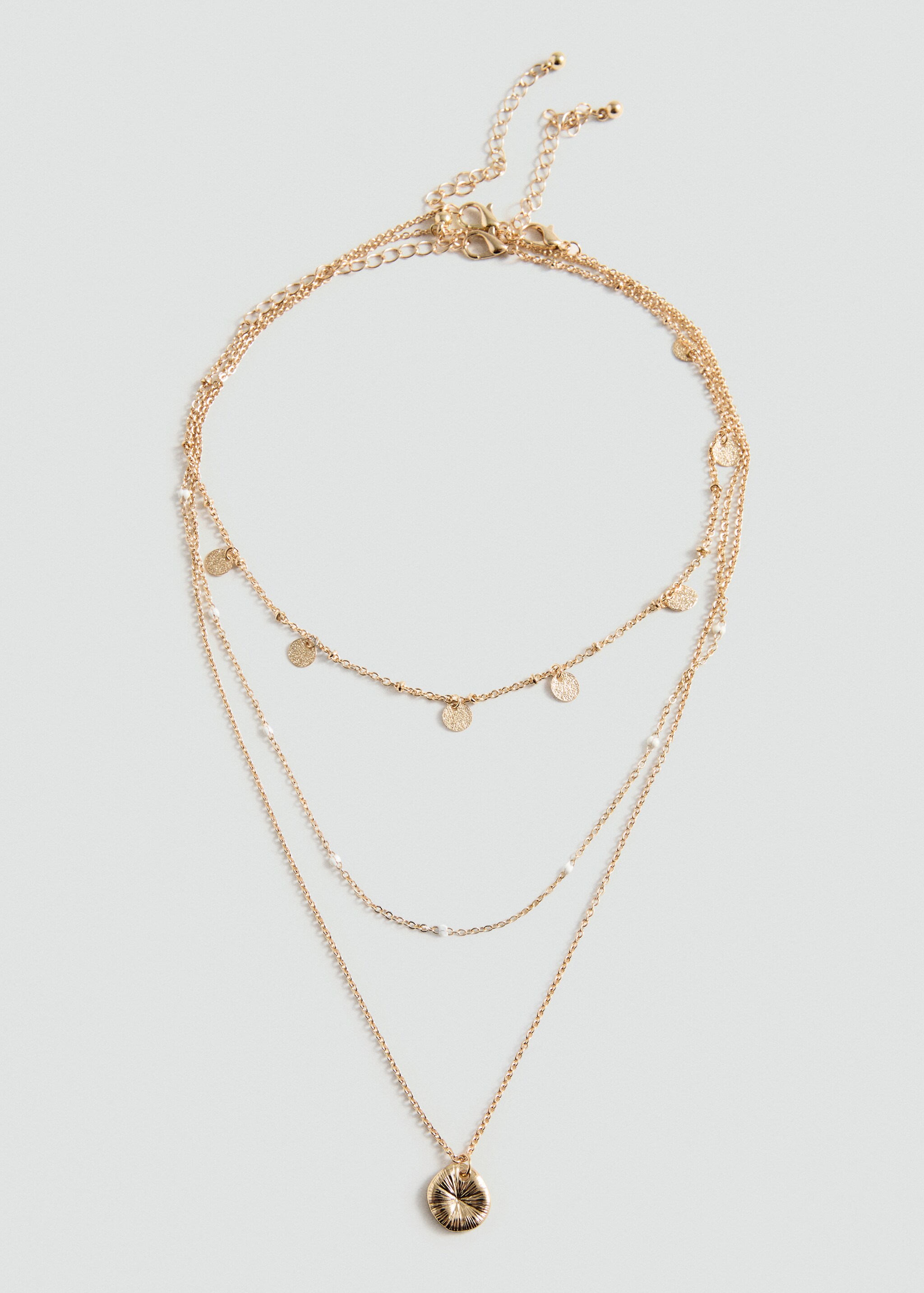 Комплект 3 комбинированных ожерелья - Изделие без модели