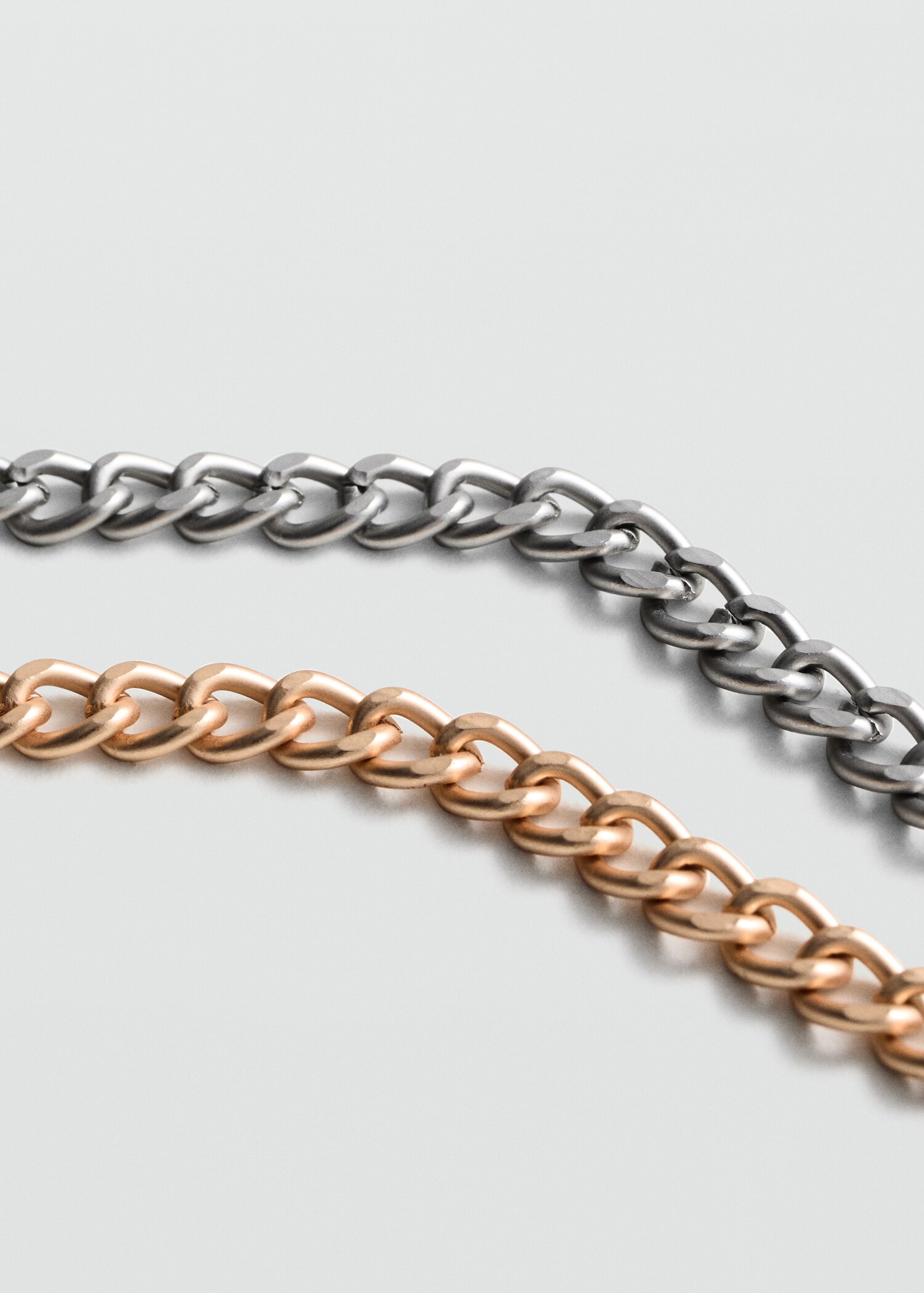 Double chain necklace - Medium plane