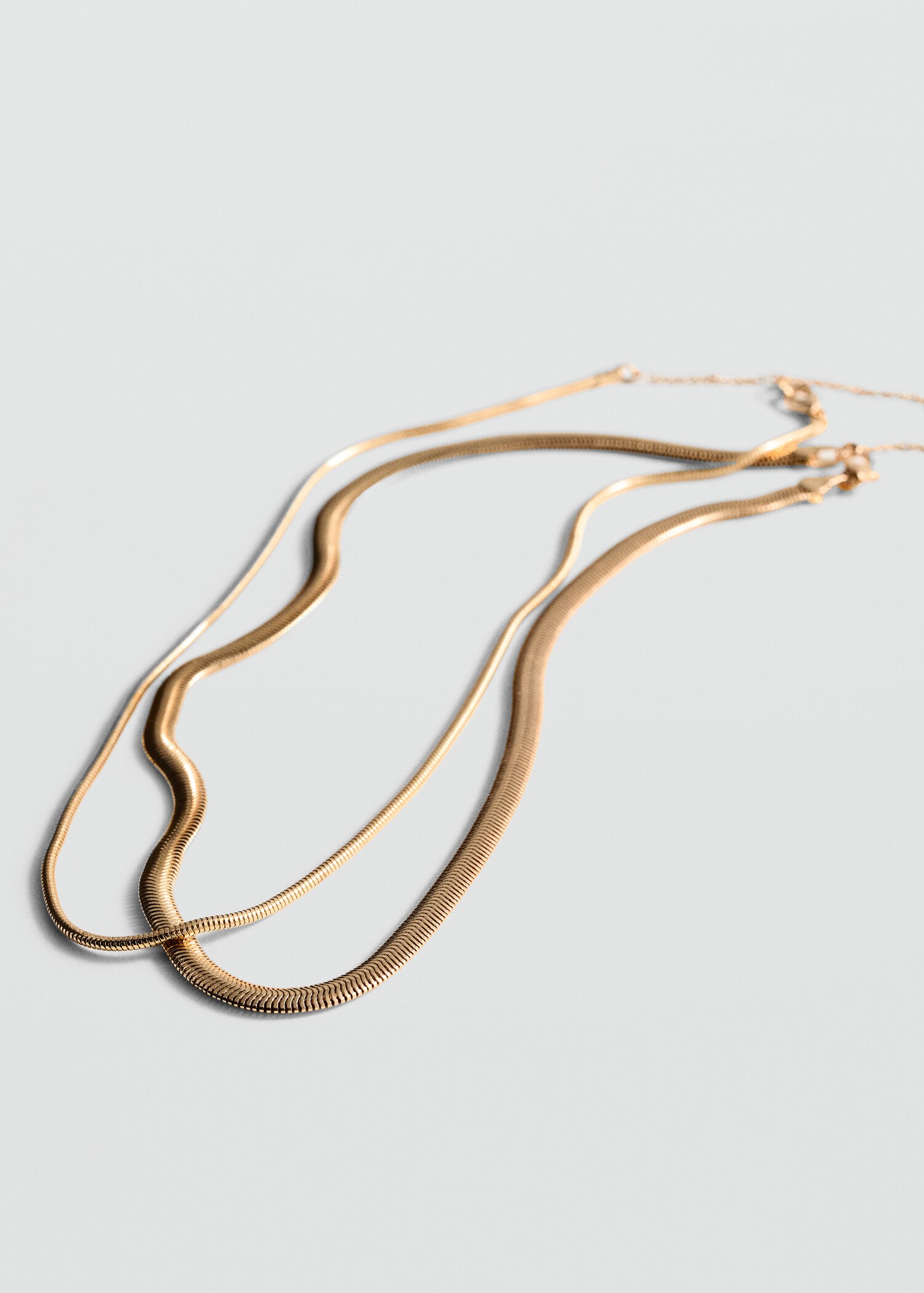 Mixed double necklace - Medium plane