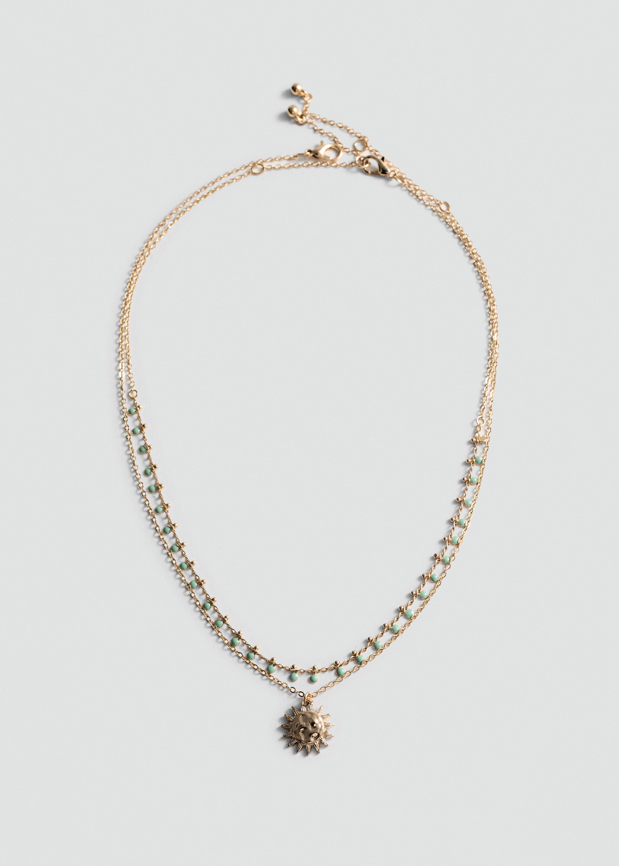 Комплект 2 комбинированных ожерелья - Изделие без модели