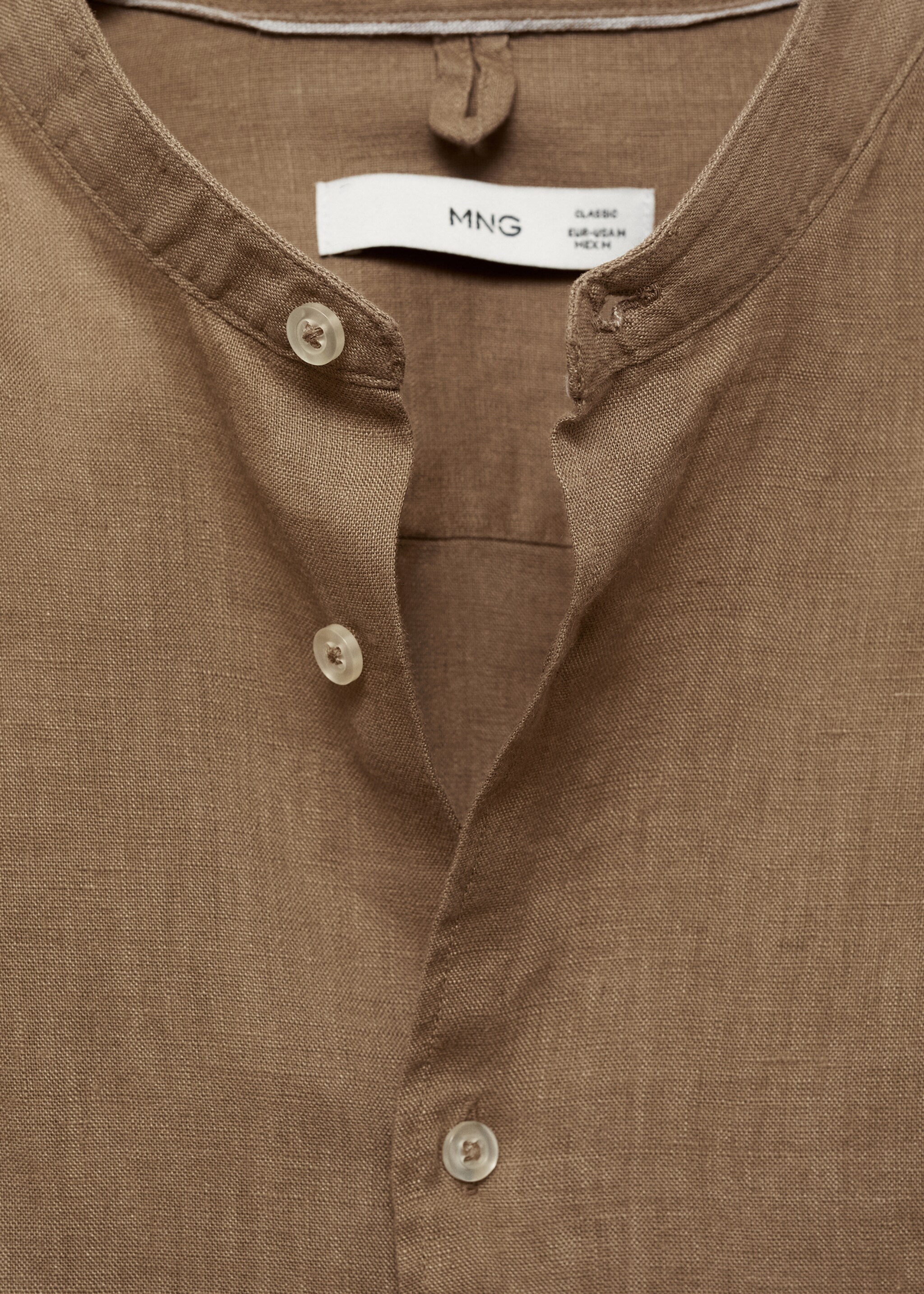 Camisa 100% lino cuello mao - Detalle del artículo 8