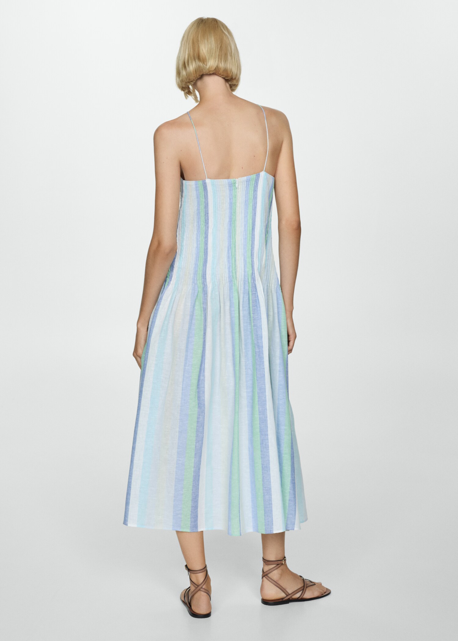 Robe lin rayée - Verso de l’article