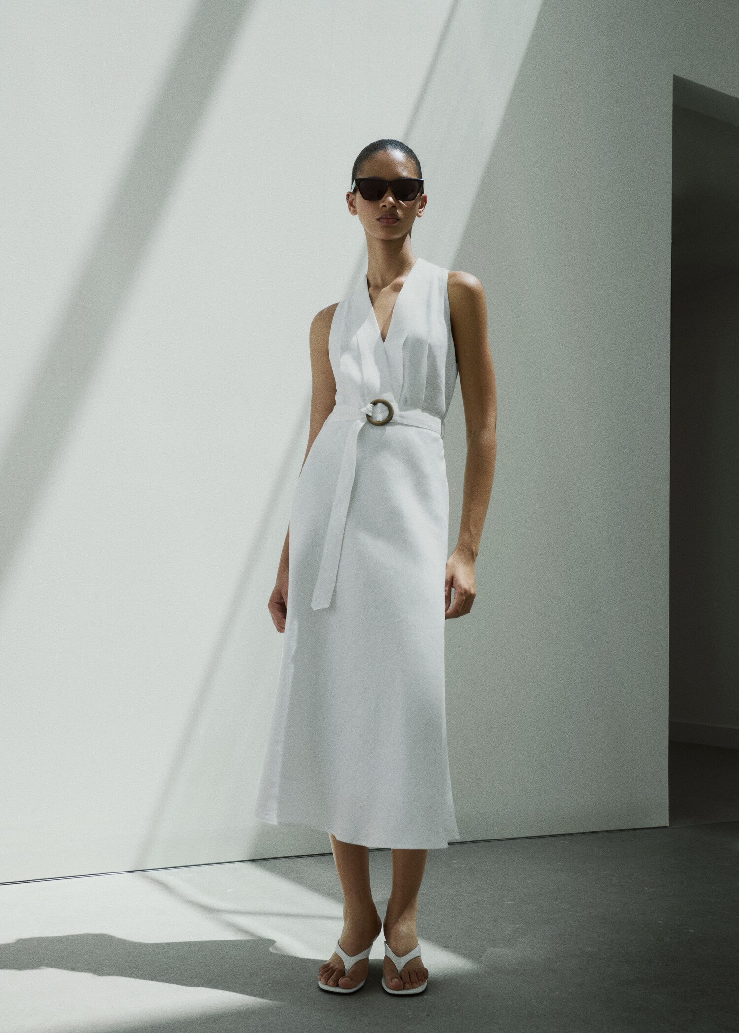 Belt linen dress - Details of the article 6