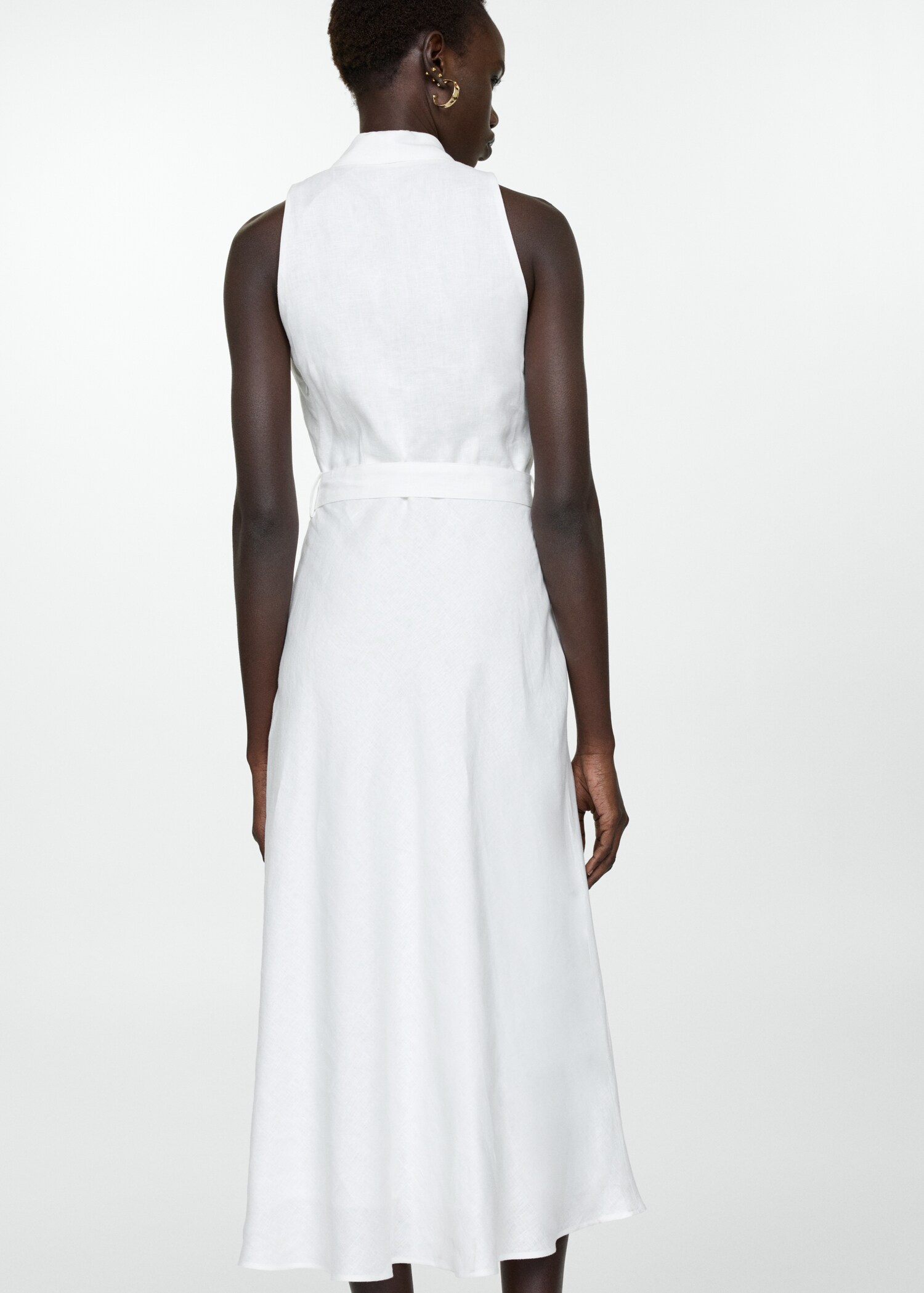 Belt linen dress - Reverse of the article