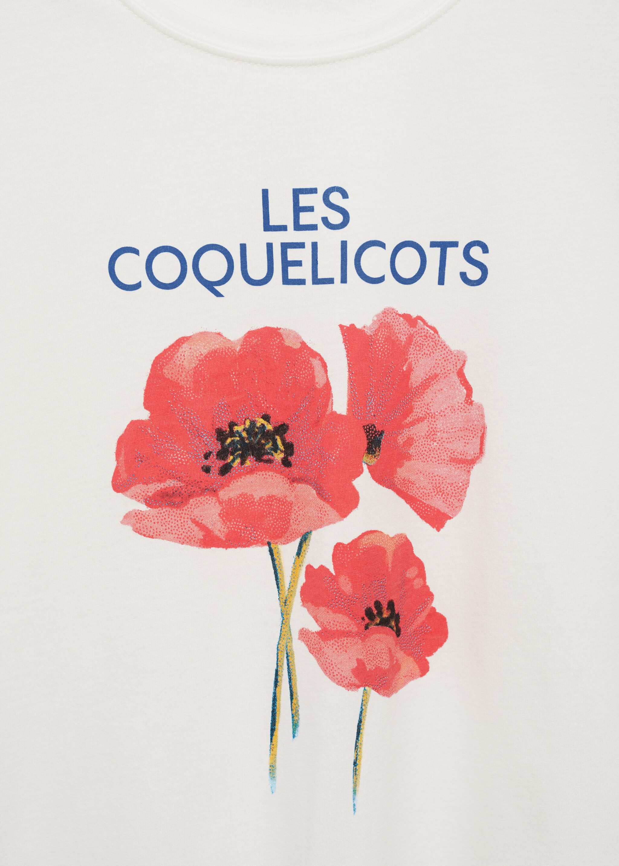 Хлопковая футболка с принтом - Деталь изделия 8, Грязно-белый. Ref: 77010352-00.