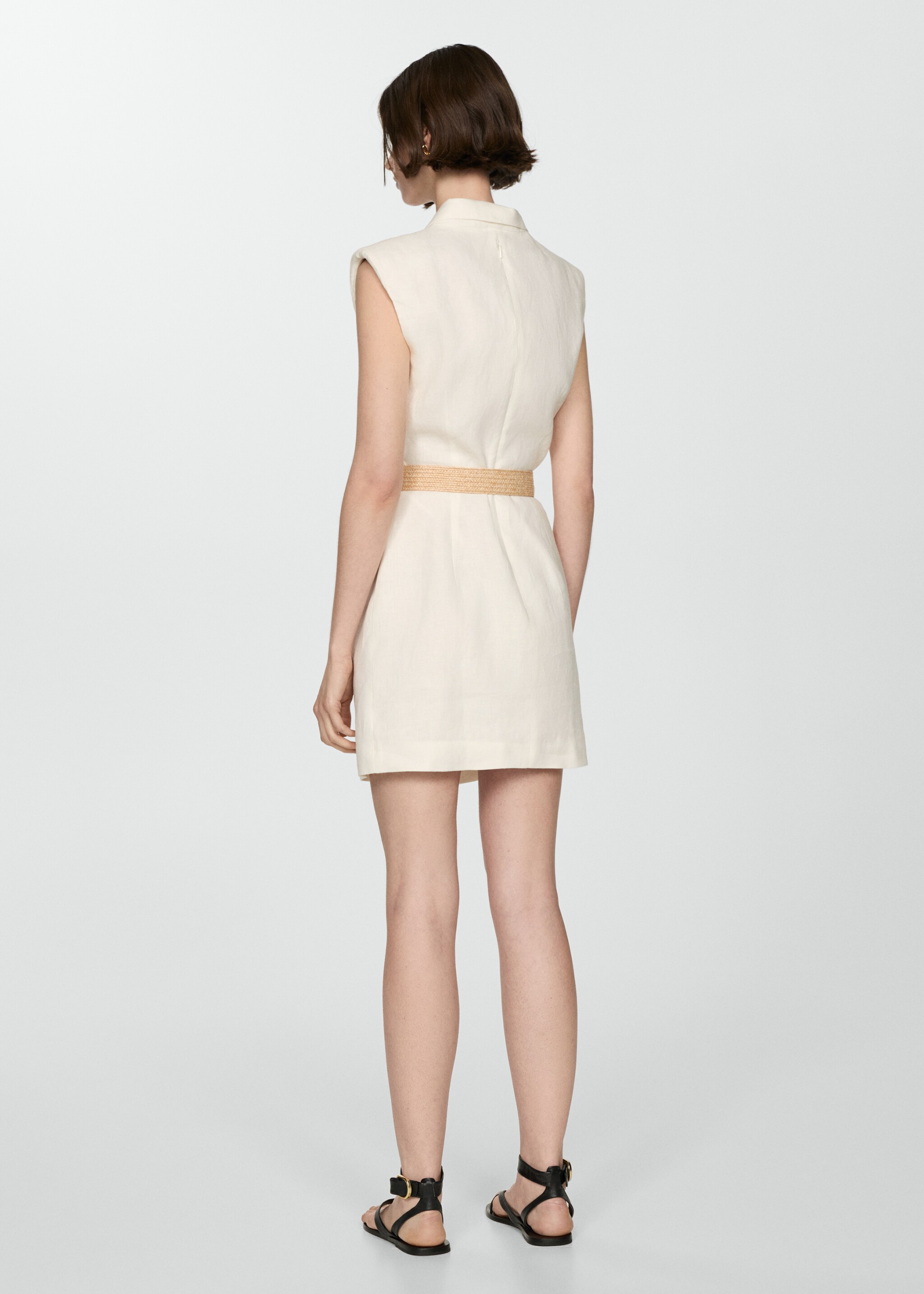 Robe lin ceinture - Verso de l’article