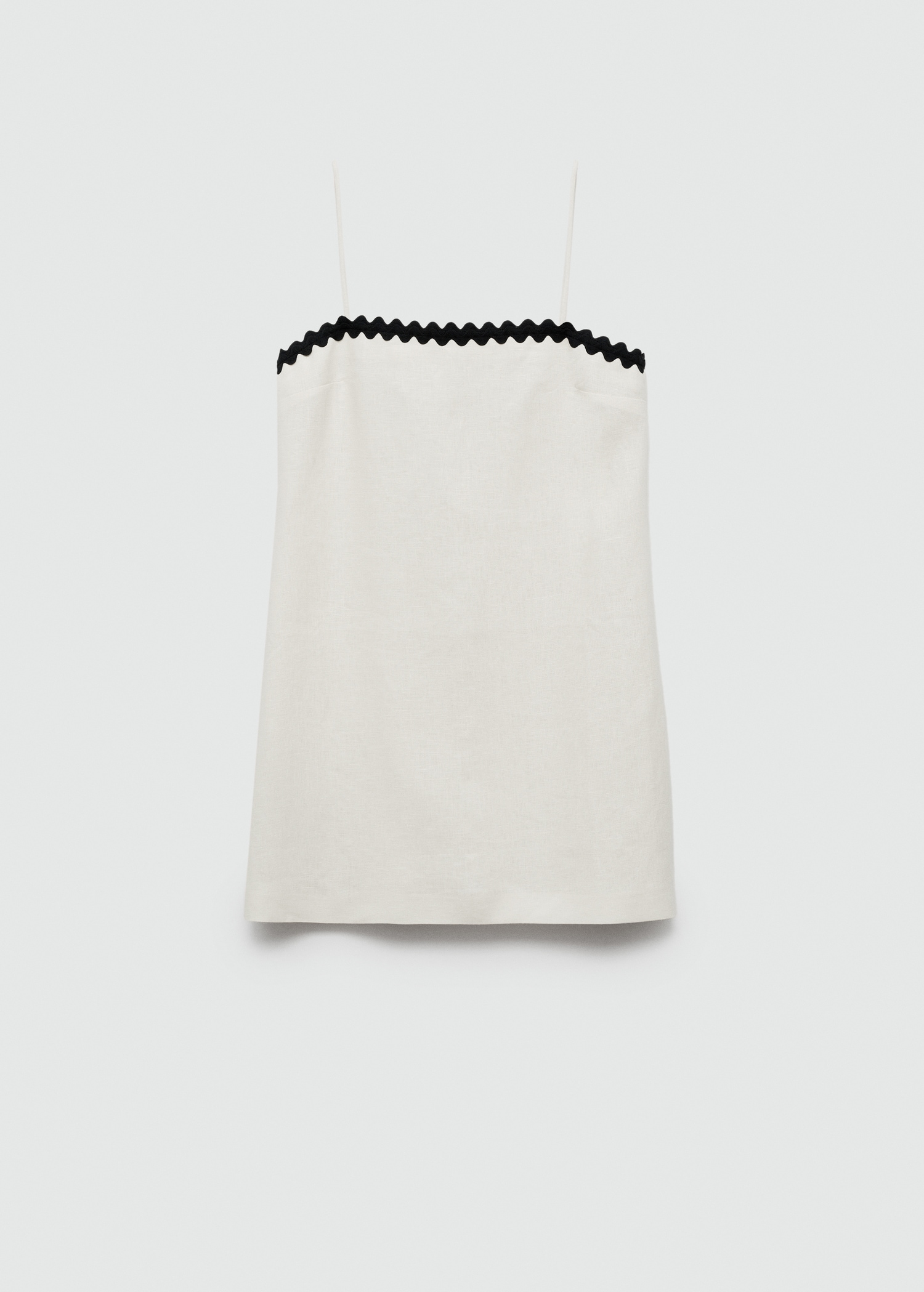 Linen dress with contrasting details - Article without model