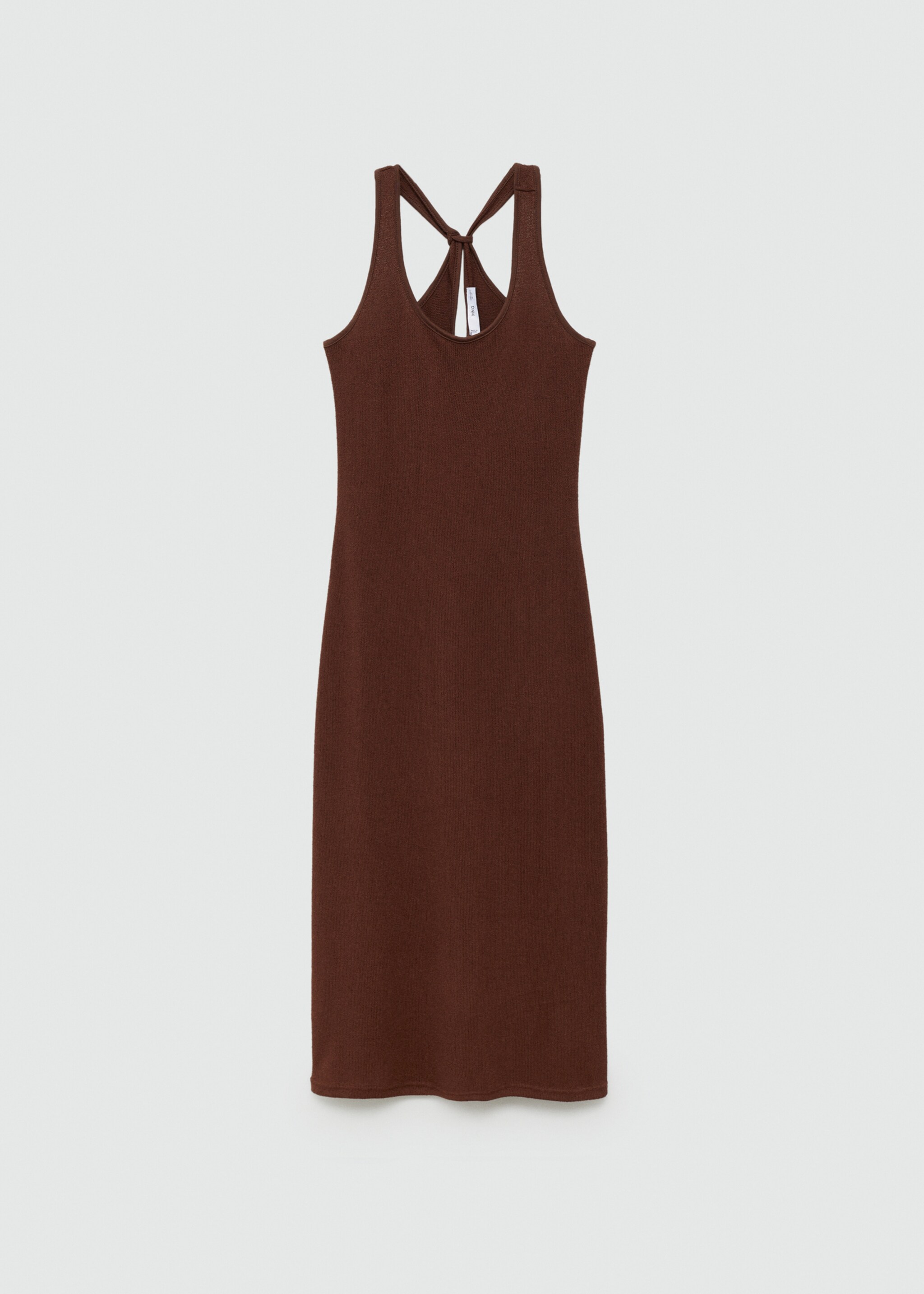 Sırtı çapraz triko elbise - Modelsiz ürün, Kahverengi. Ref: 77010370-00.