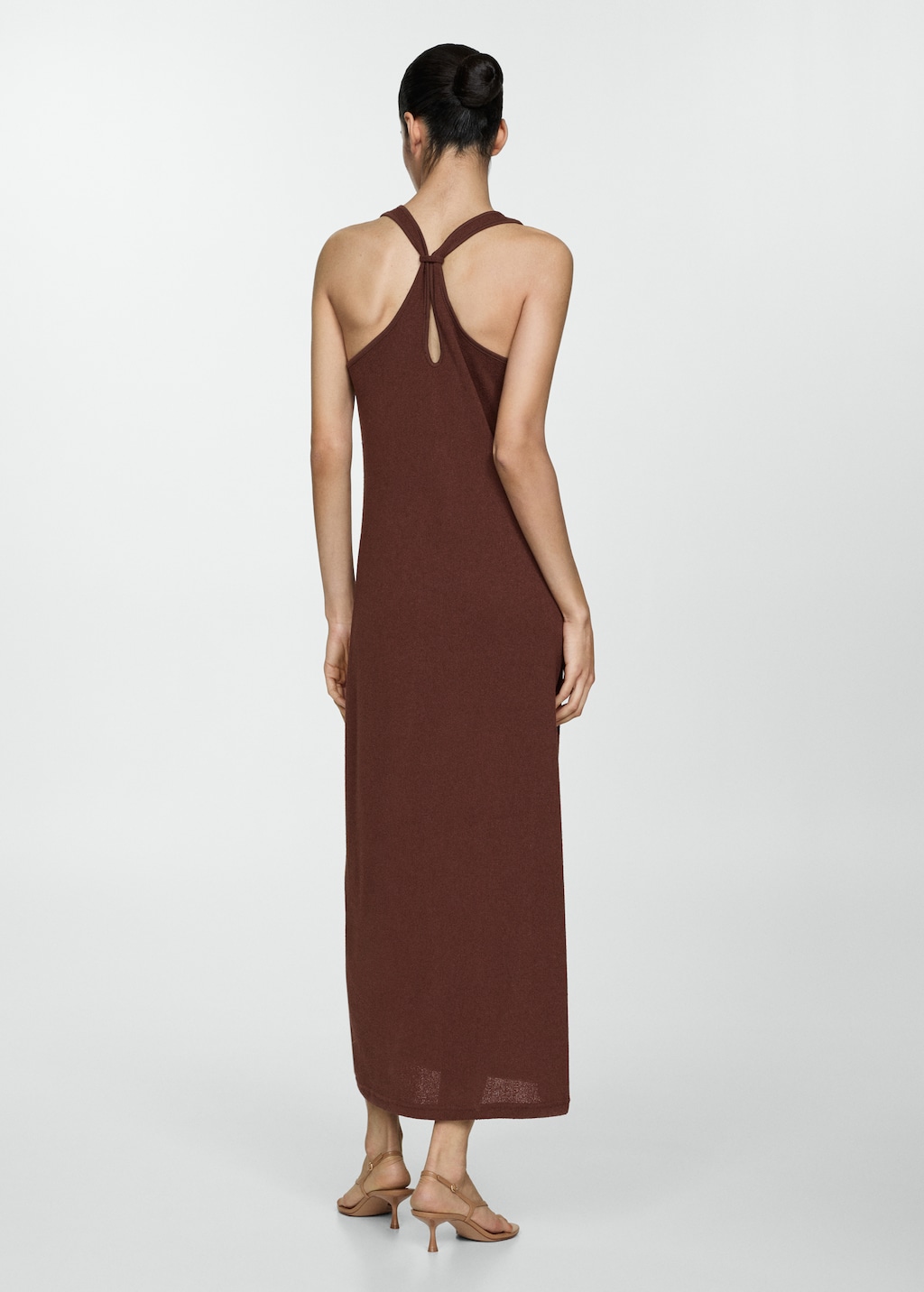 Robe maille dos croise