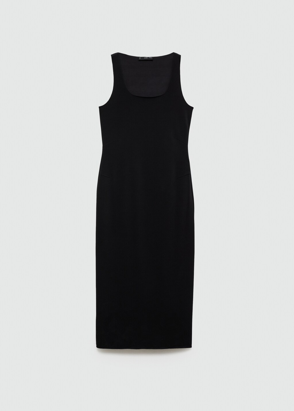 Black fitted jersey dress hotsell
