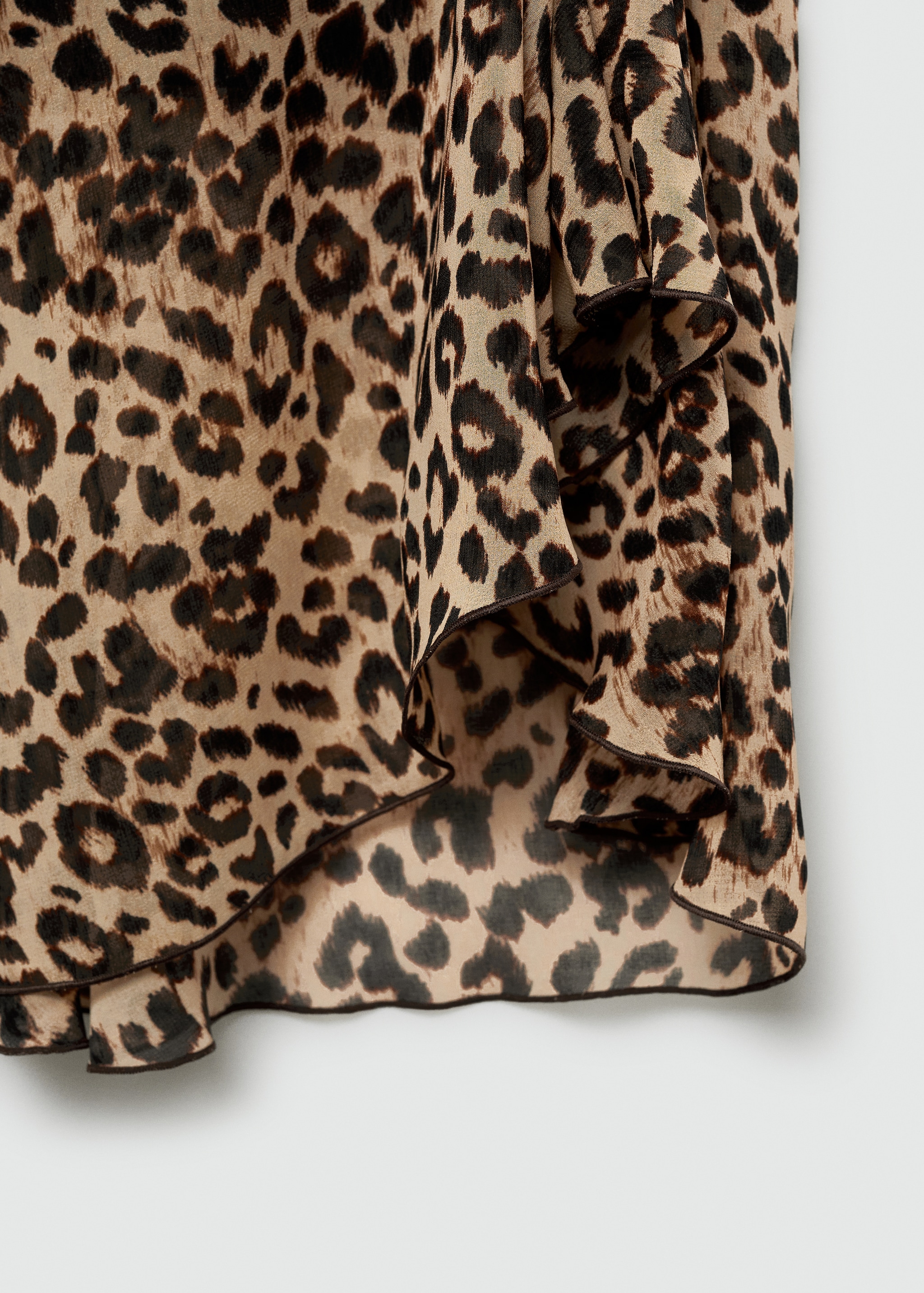 Leopard-print gathered skirt  - Details of the article 0