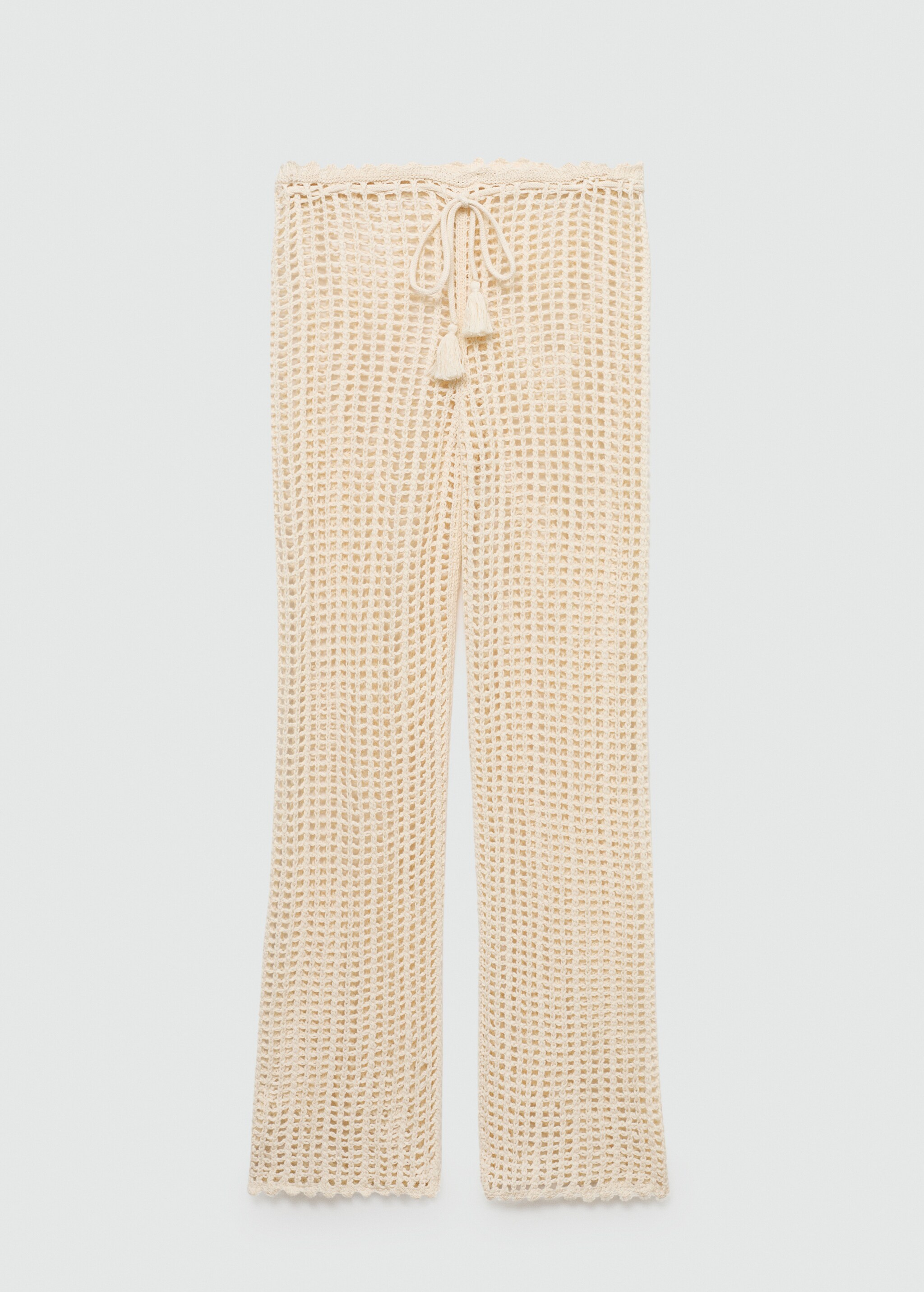 Openwork knitted pants - Article without model
