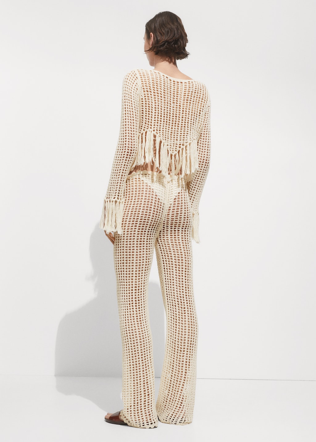 Openwork knit pants Women MANGO USA