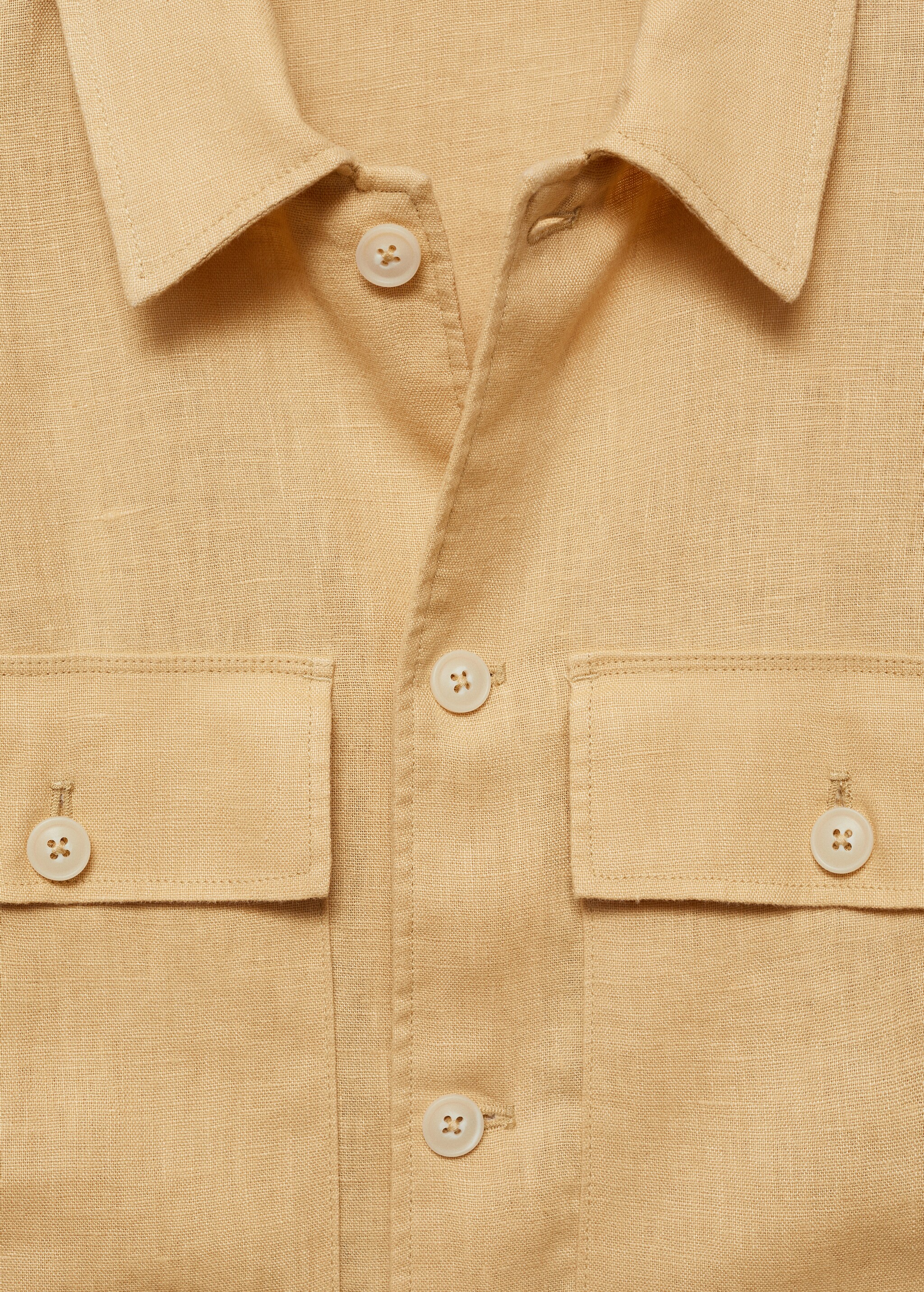 Overshirt mit Taschen aus 100 % Leinen - Detail des Artikels 8