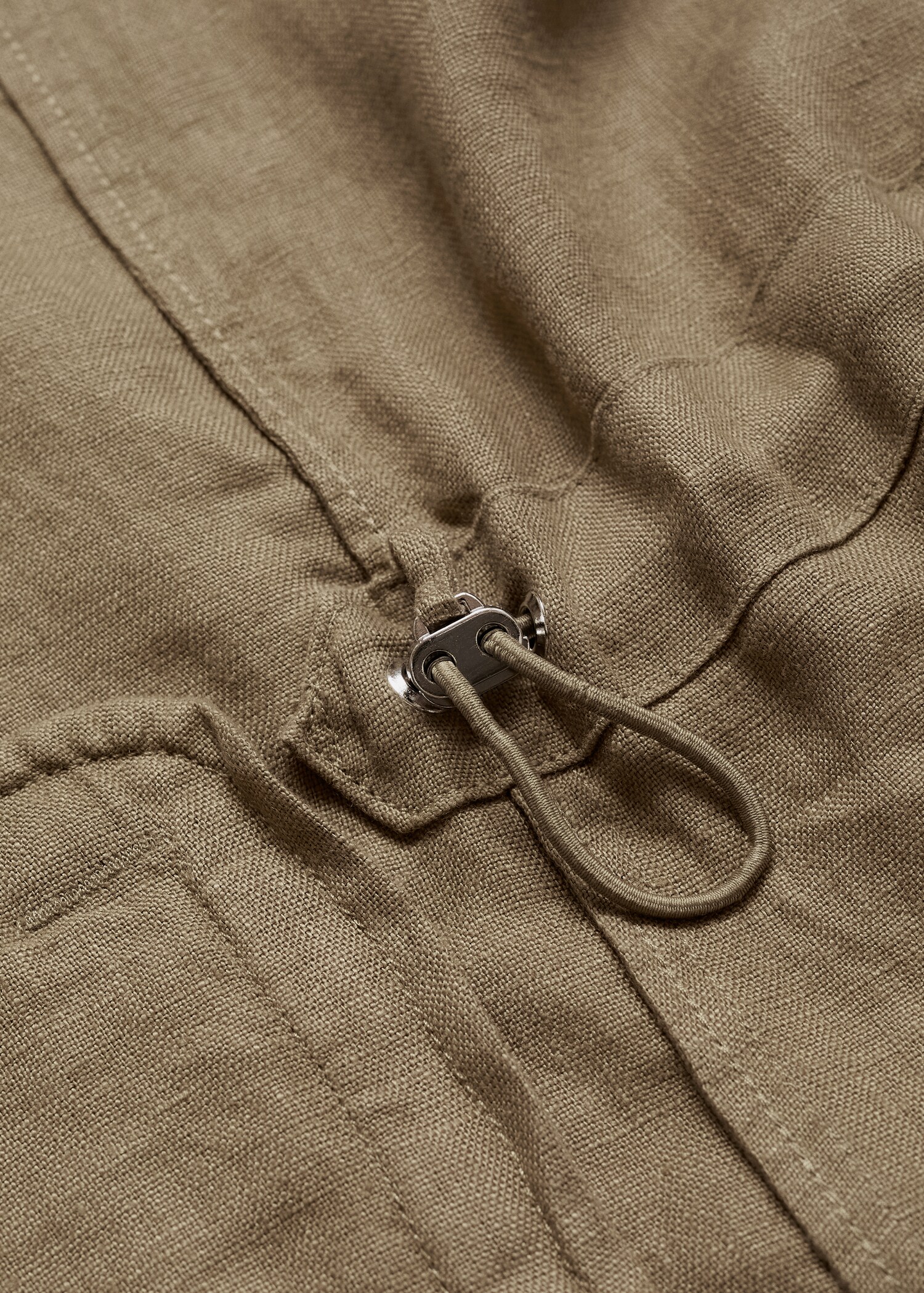 100% linen overshirt with pockets - Details of the article 0