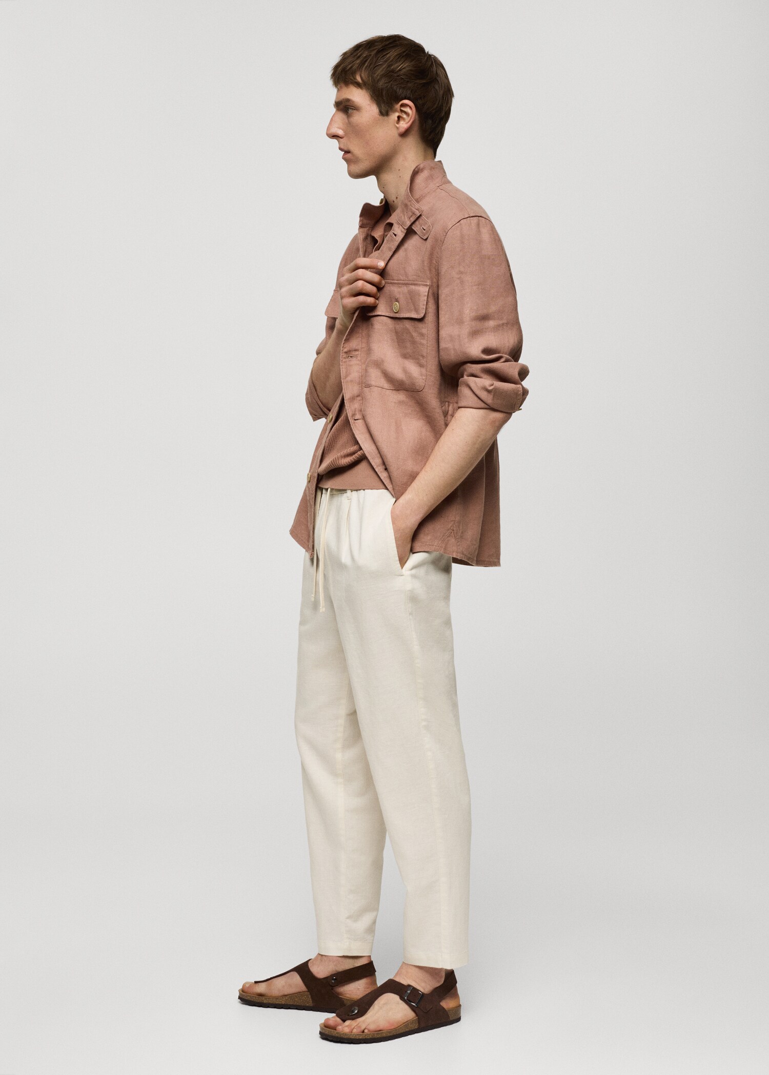 Pantalon slim fit lin cordon - Détail de l'article 2