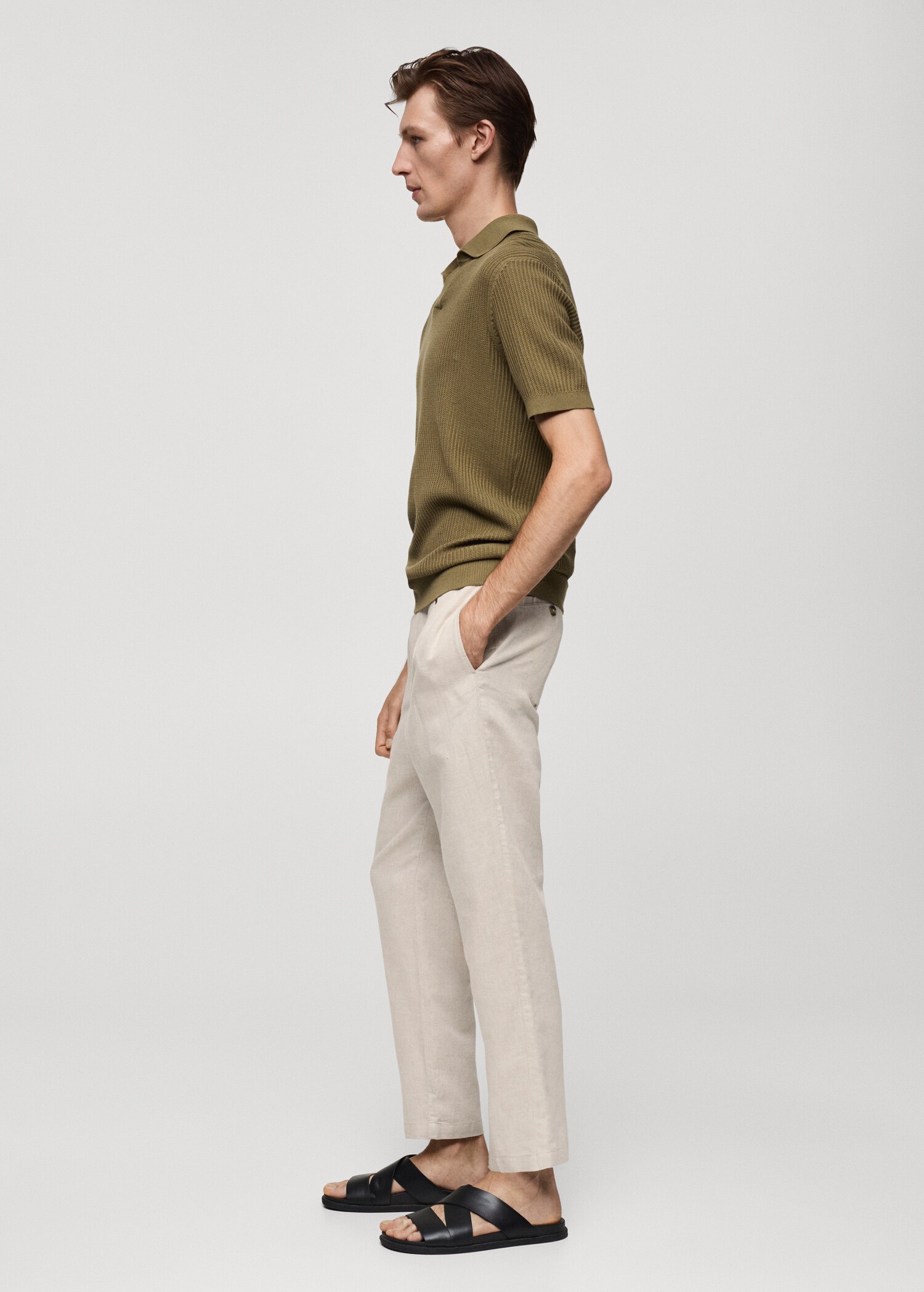 Pantalon slim fit lin cordon - Détail de l'article 2