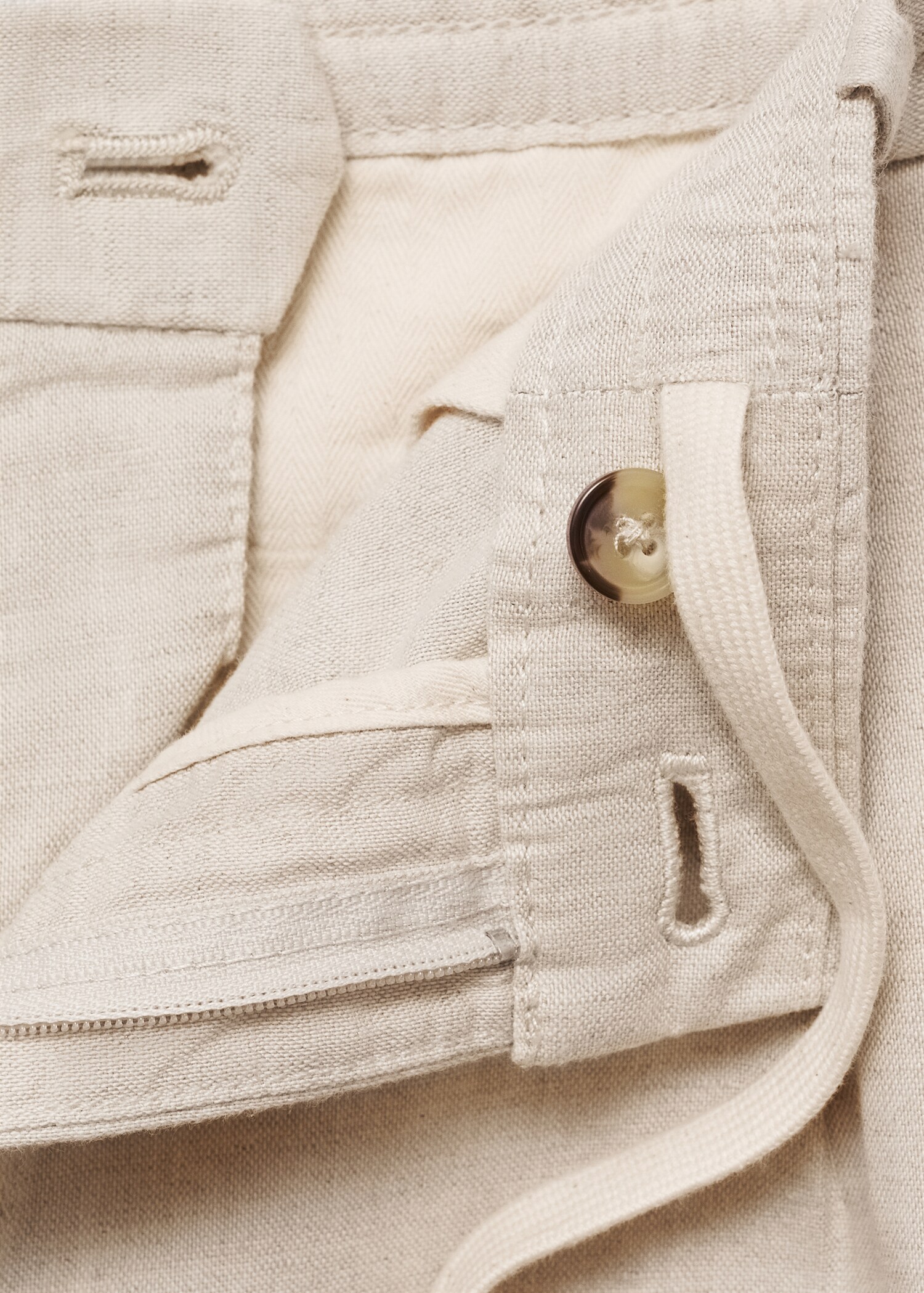Pantalon slim fit lin cordon - Détail de l'article 8