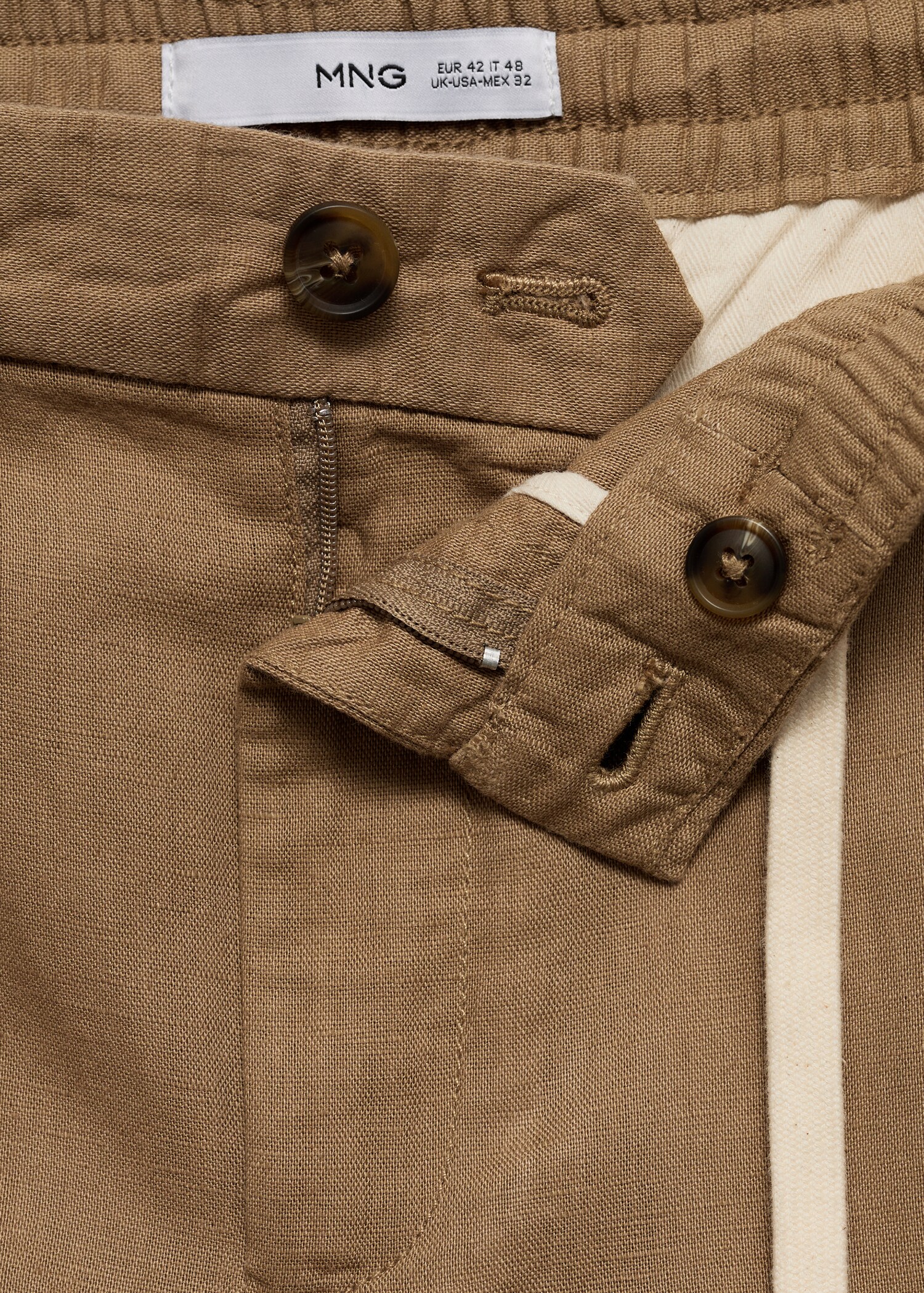 Pantalon slim fit lin cordon - Détail de l'article 8
