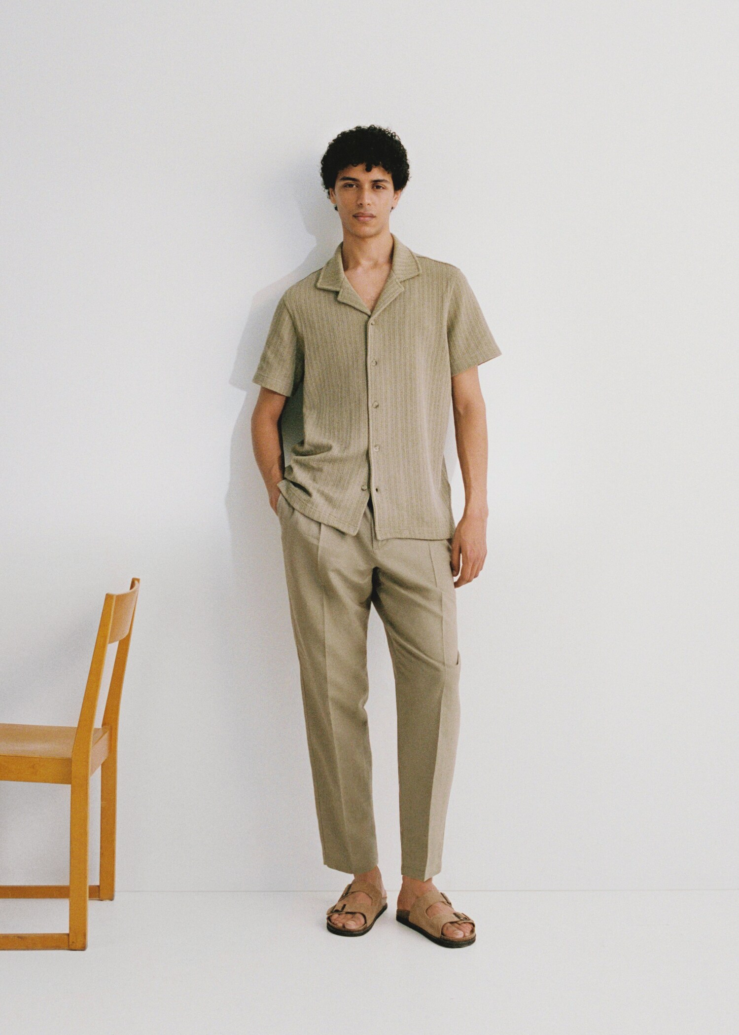 Pantalon slim fit lin cordon - Détail de l'article 5