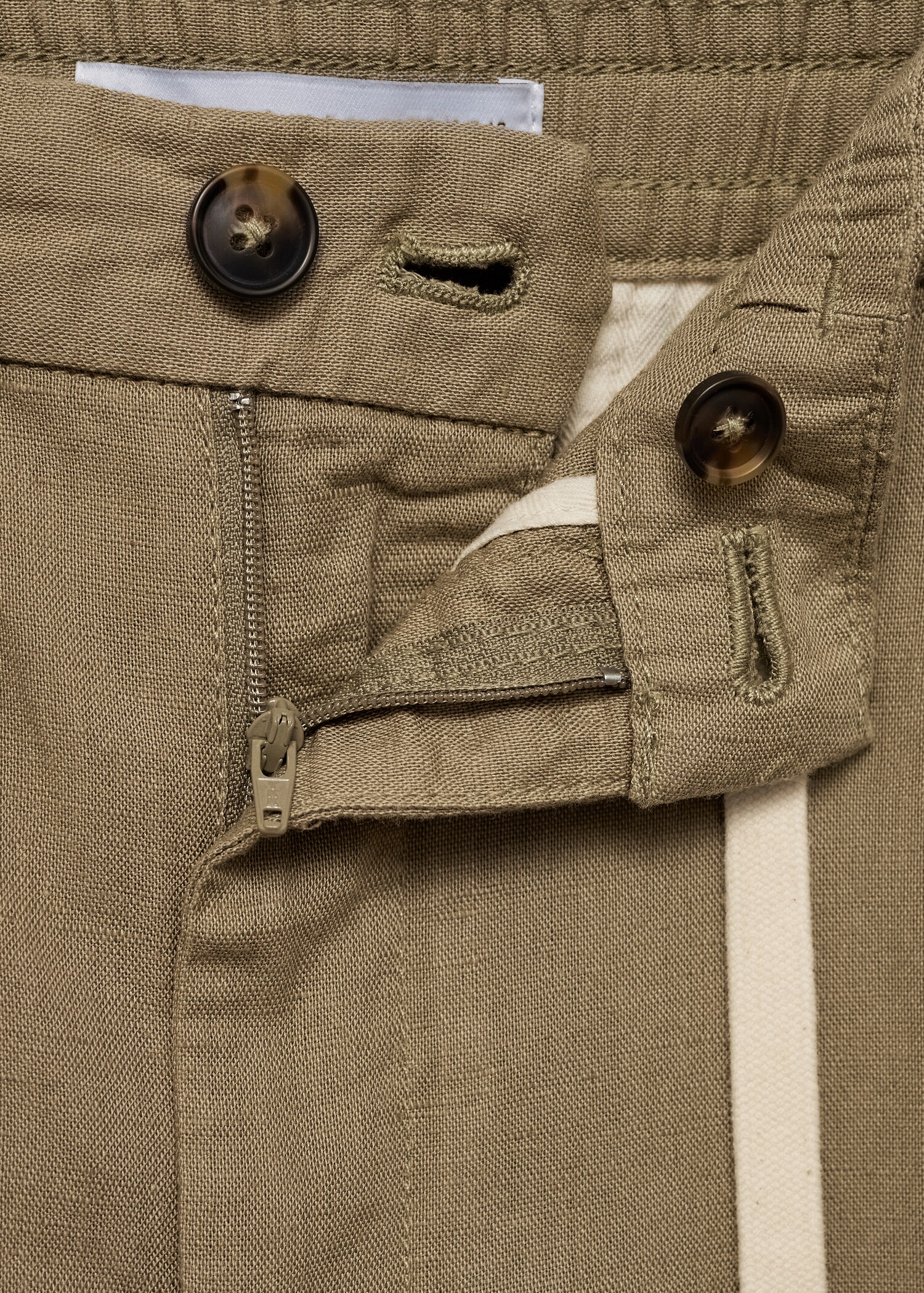 Pantalon slim fit lin cordon - Détail de l'article 8