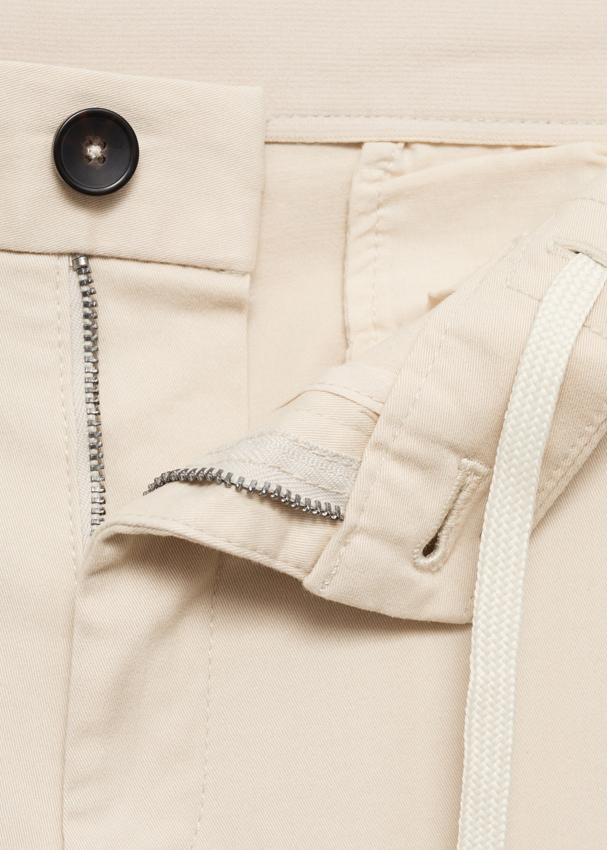 Cotton tapered crop trousers - Details of the article 8