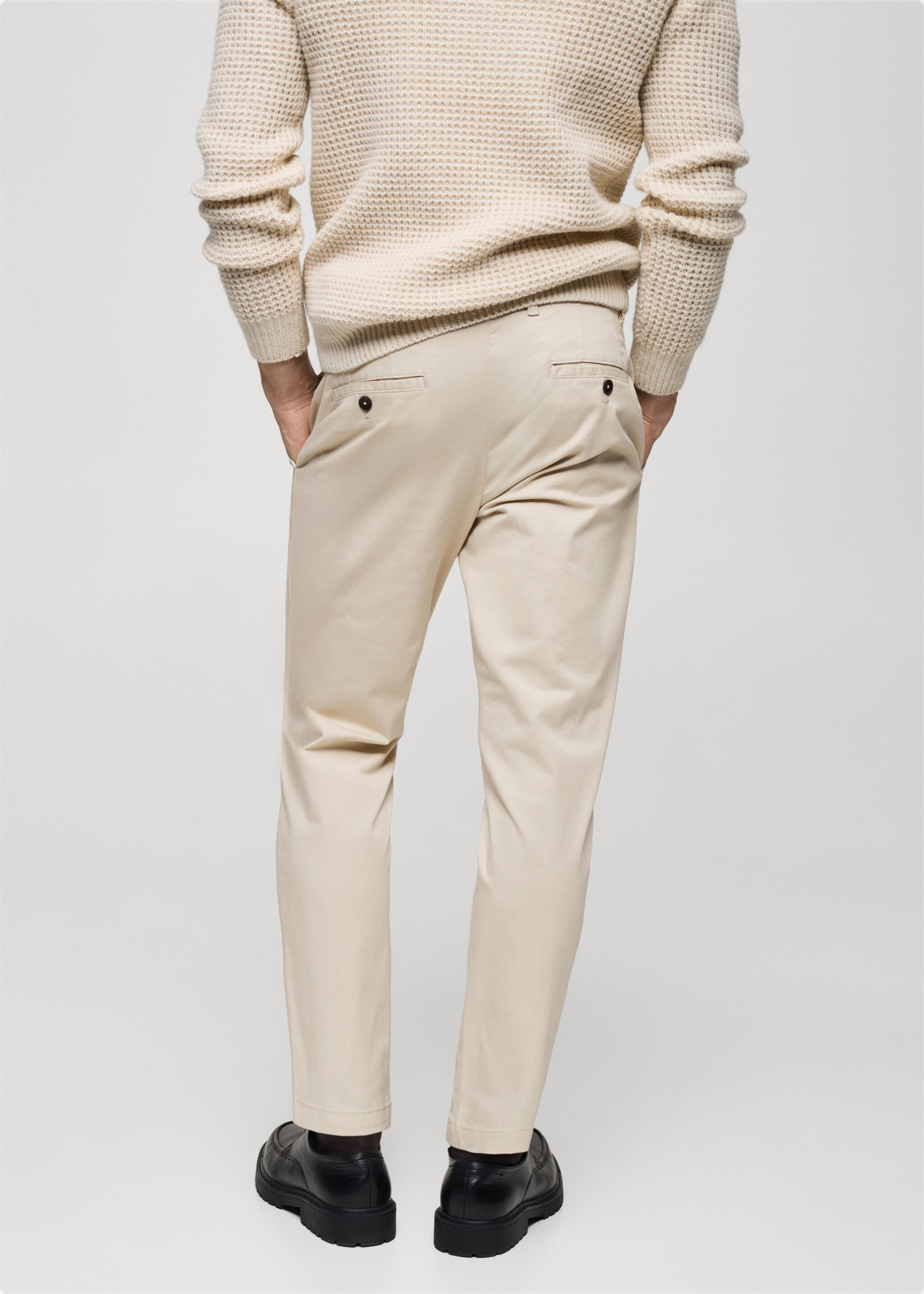 Cotton tapered crop trousers - Reverse of the article