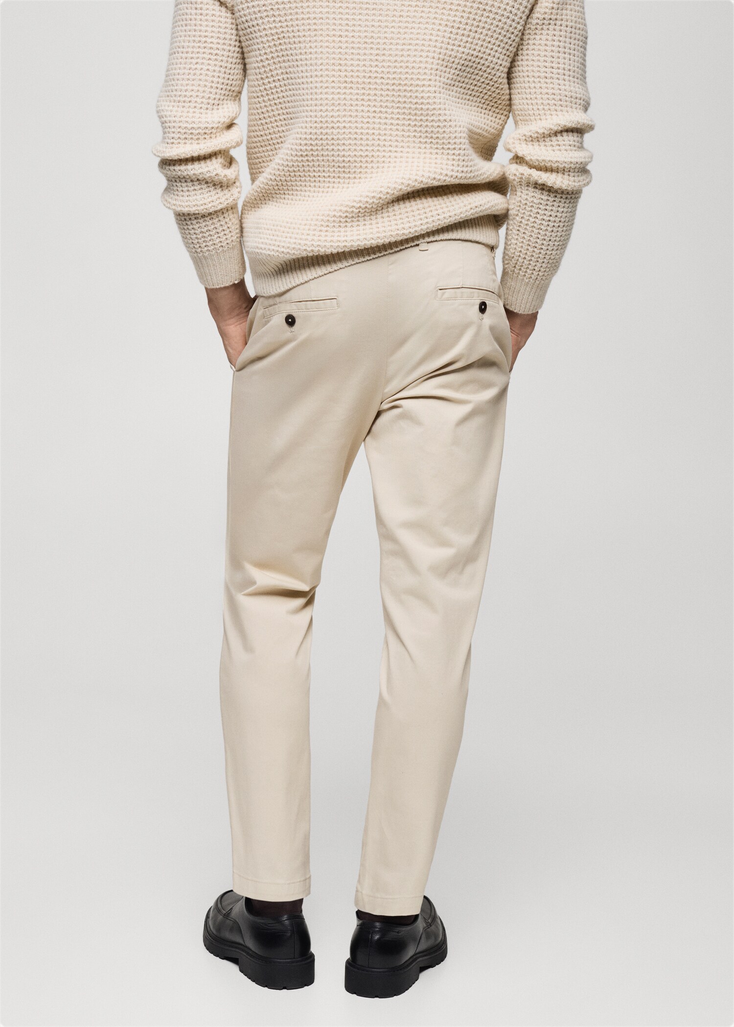 Pantalon coton tapered crop - Verso de l’article