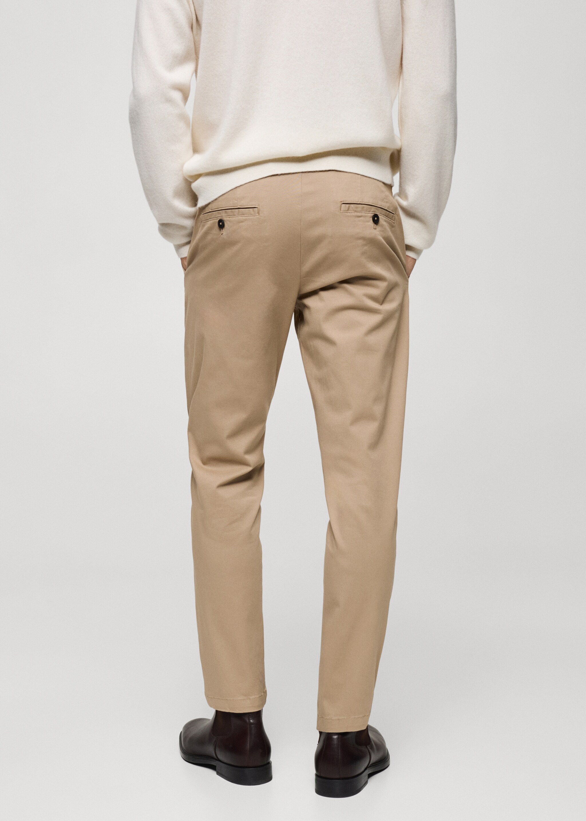 Укороченные брюки tapered из хлопка - Обратная сторона изделия