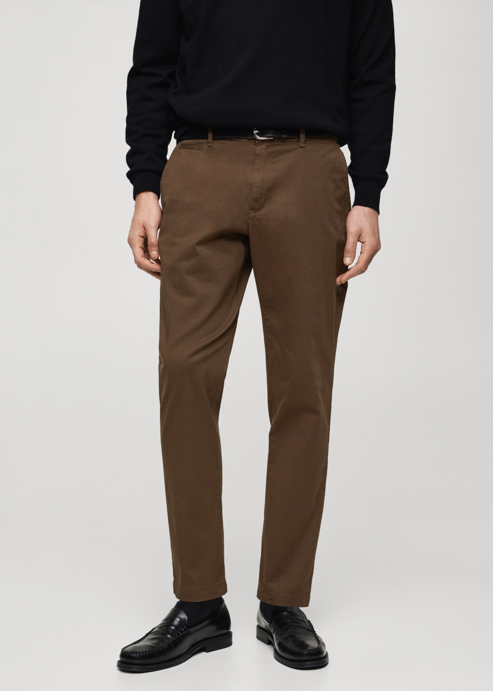 Pantalón algodón tapered crop - Plano medio