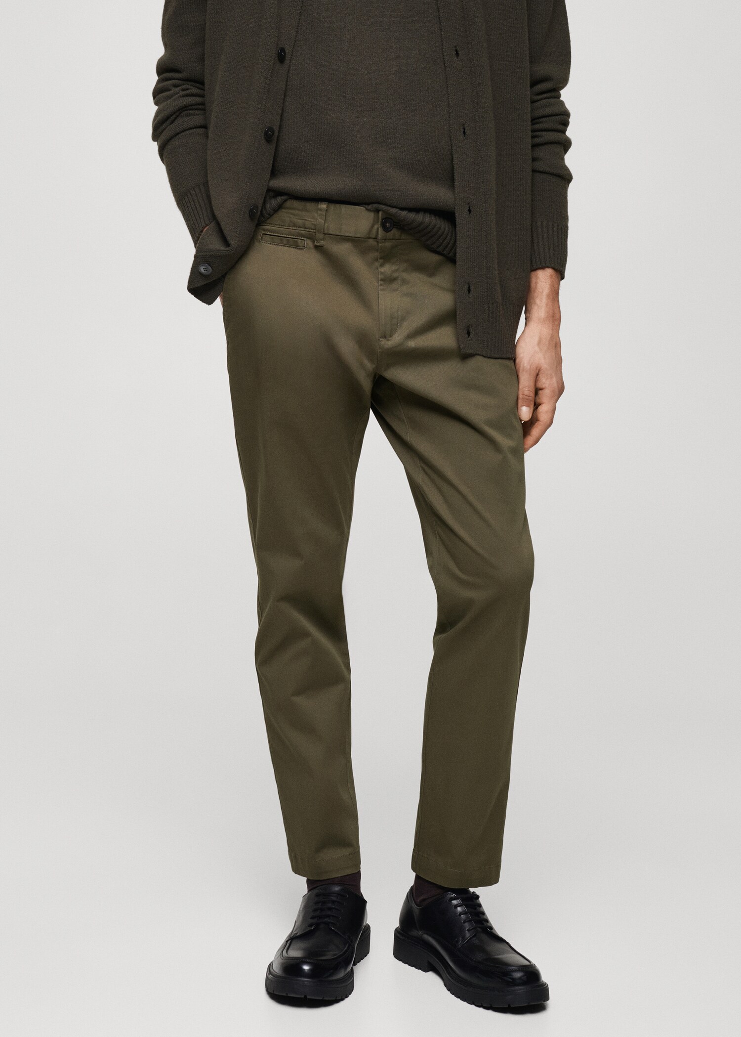 Pantalon coton tapered crop - Plan moyen