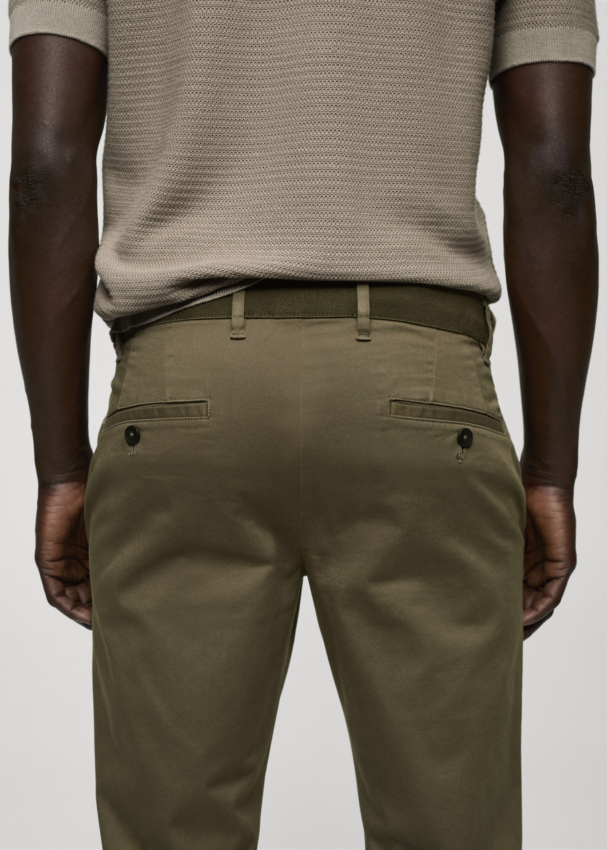 Cotton tapered crop pants - Details of the article 6
