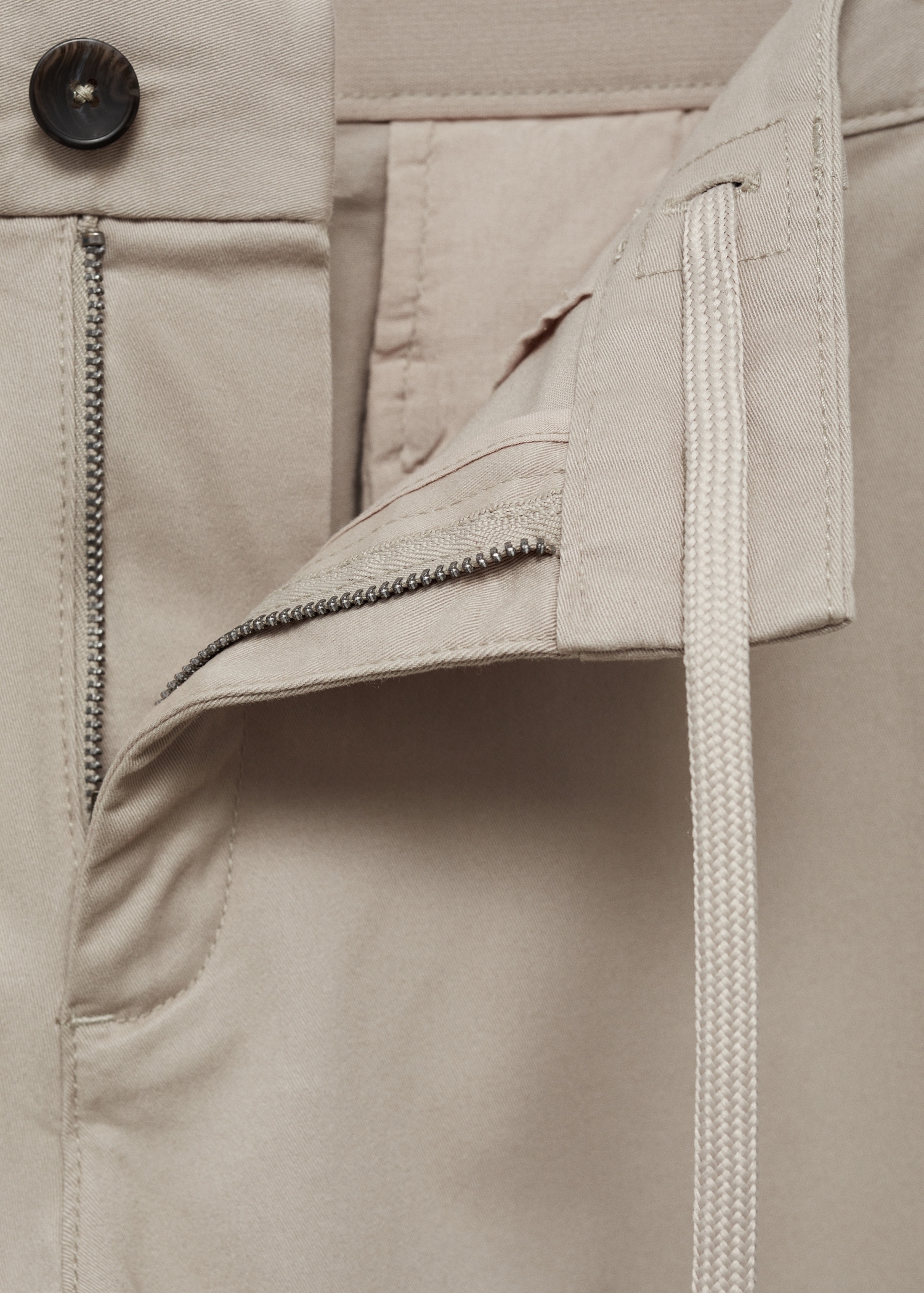 Cotton tapered crop trousers - Details of the article 8