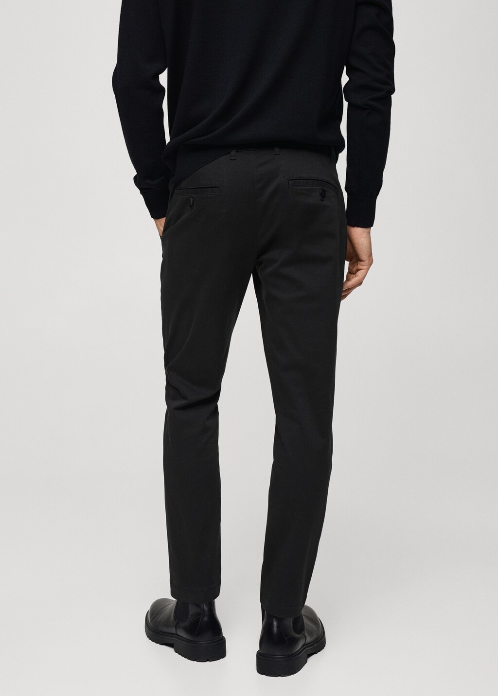 Cotton tapered crop trousers Men MANGO United Kingdom