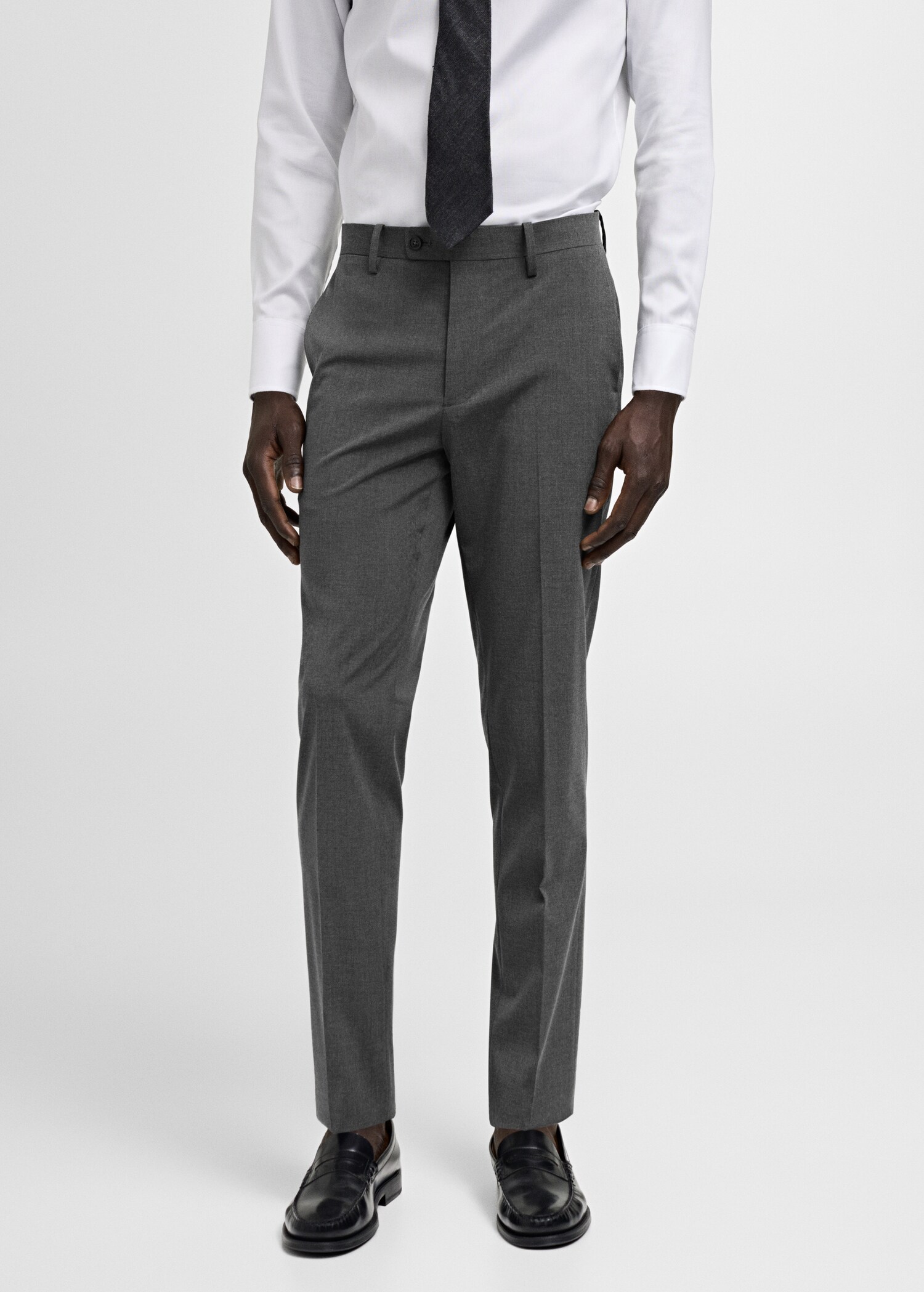 Slim Fit-Anzughose aus Comfort-Stretch-Gewebe - Mittlere Ansicht