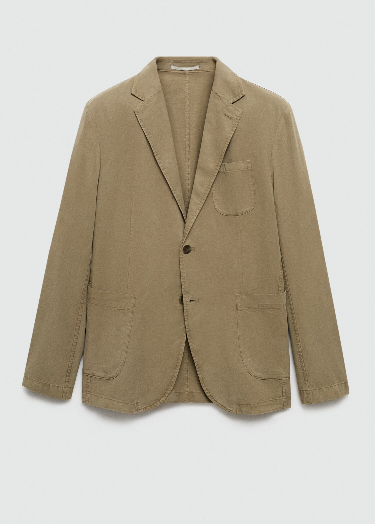 Washed-effect cotton-linen jacket - Article without model