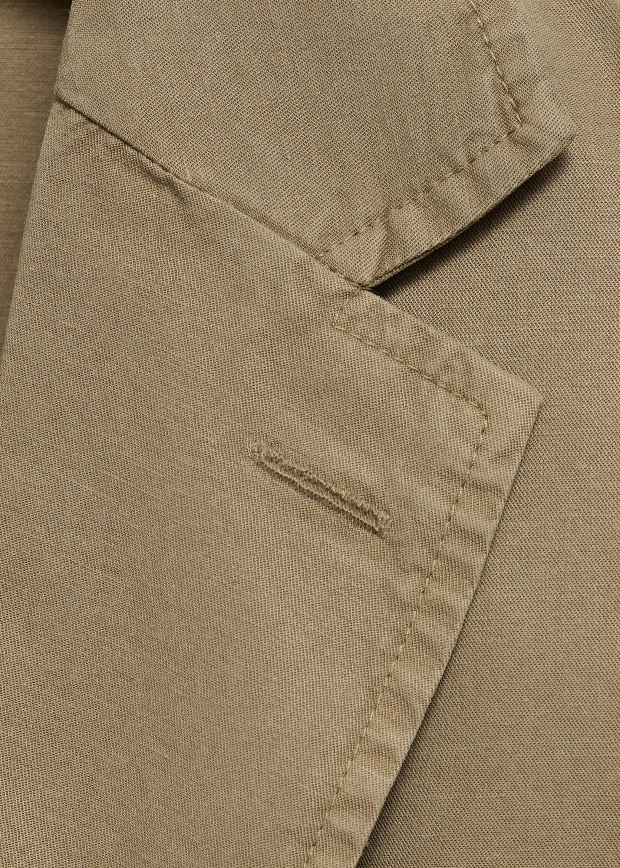 Slim fit linen cotton-blend blazer - Details of the article 8