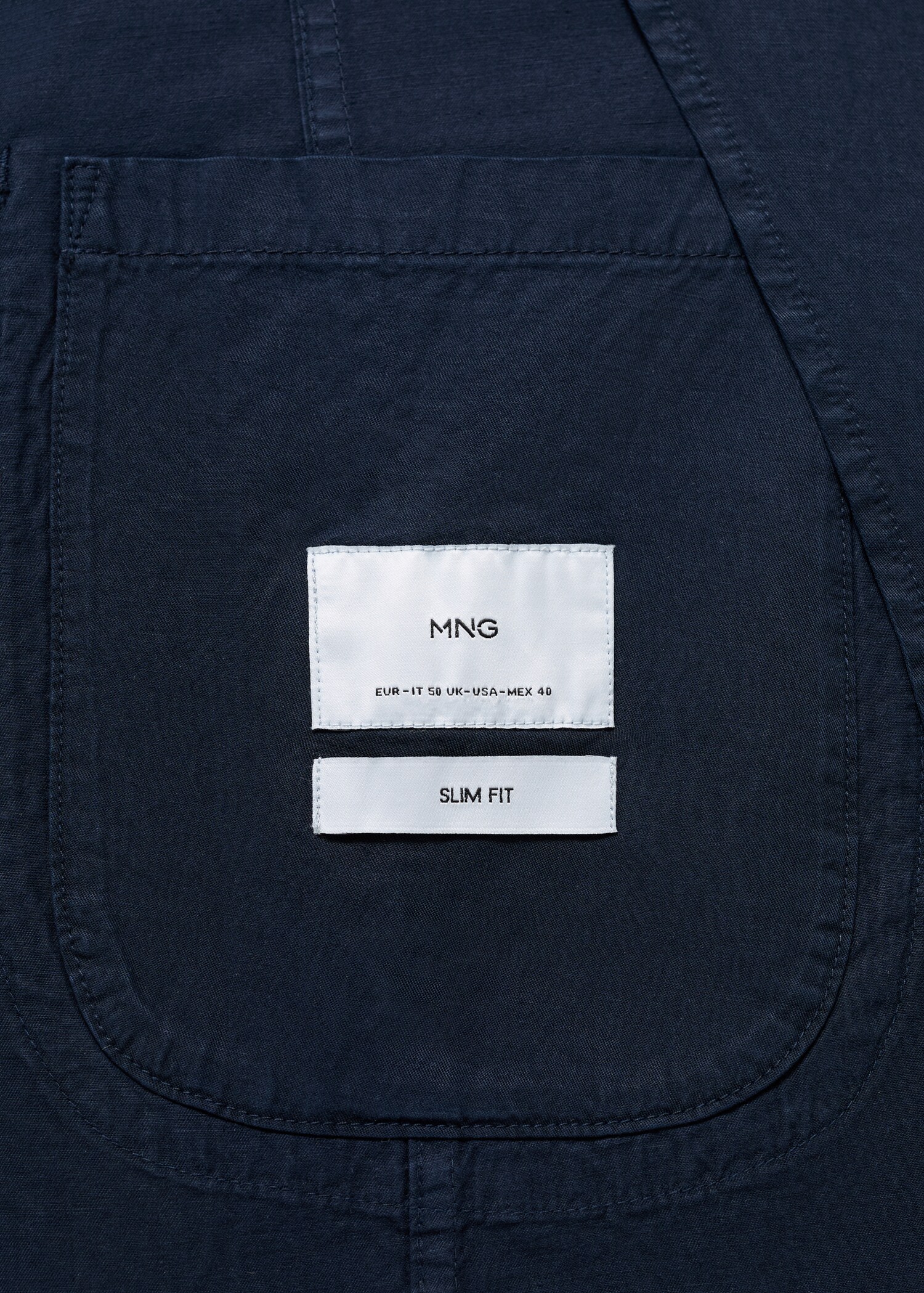 Washed-effect cotton-linen jacket - Details of the article 0